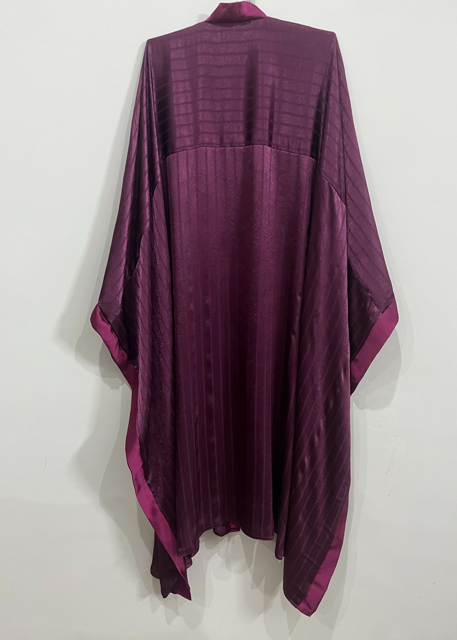 poly silk Abaya in Plum purple