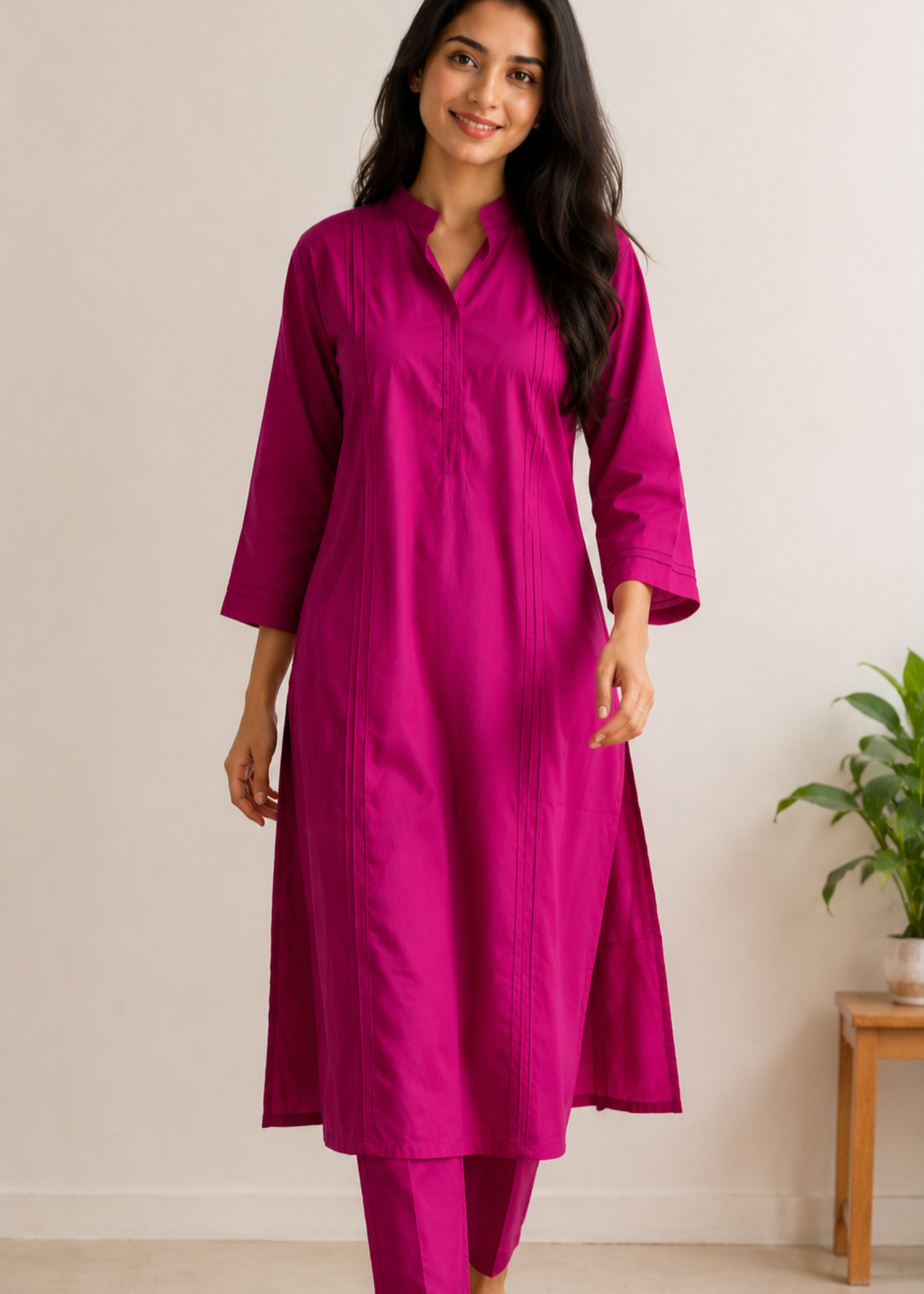 cotton Co Ord Sets in Magenta haze