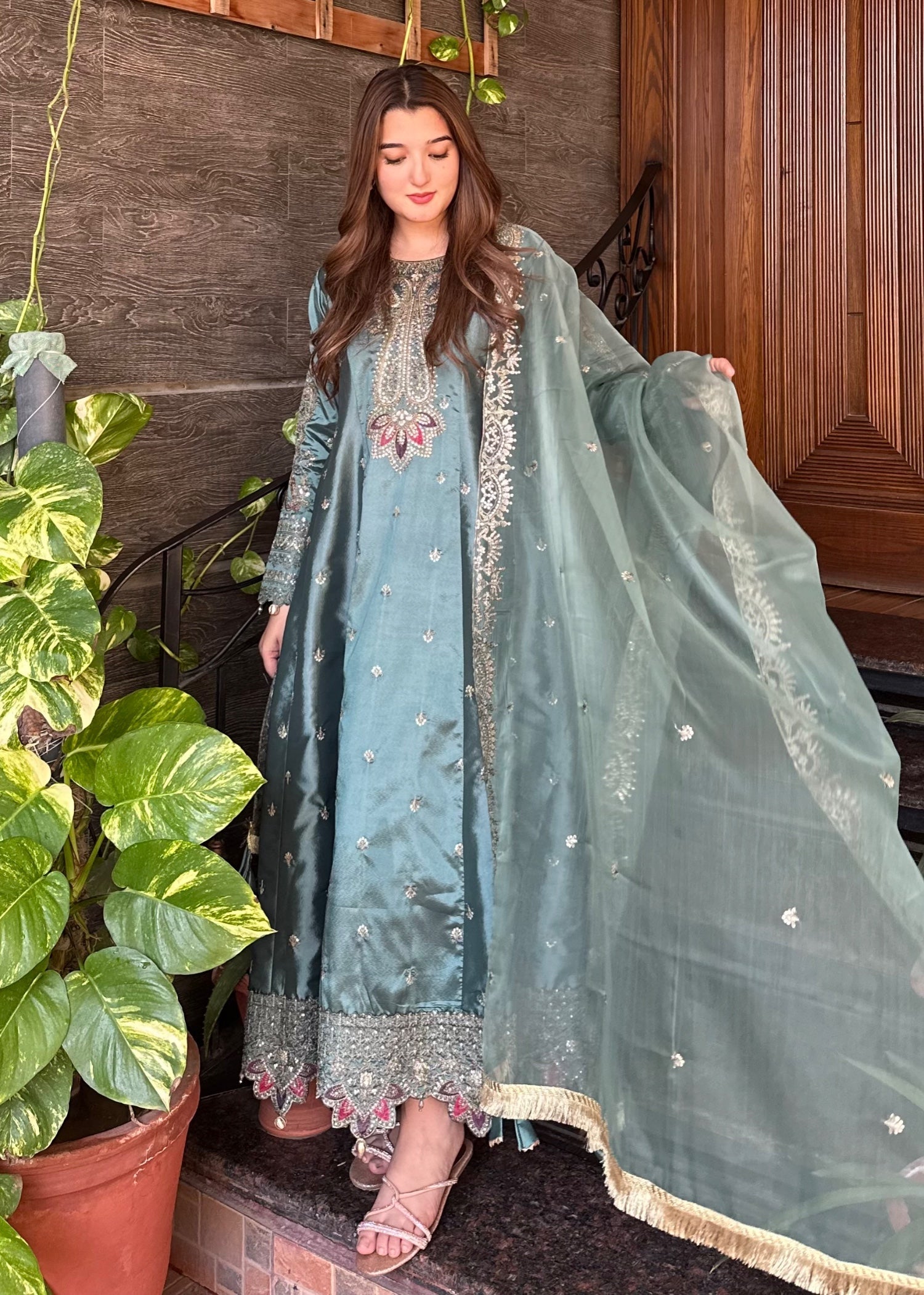 silk Maxi in Frost blue