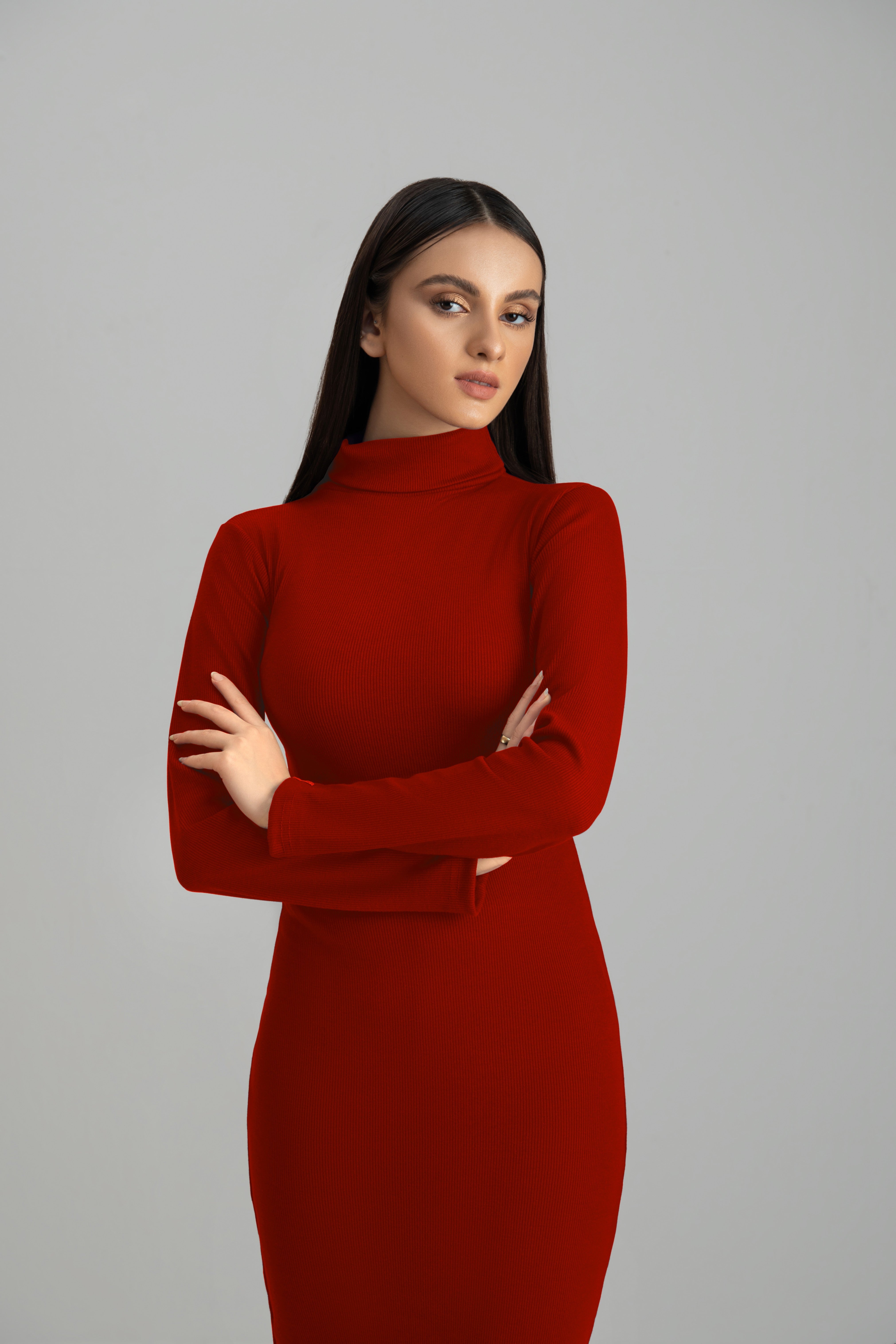 jersey knit Dress in Red