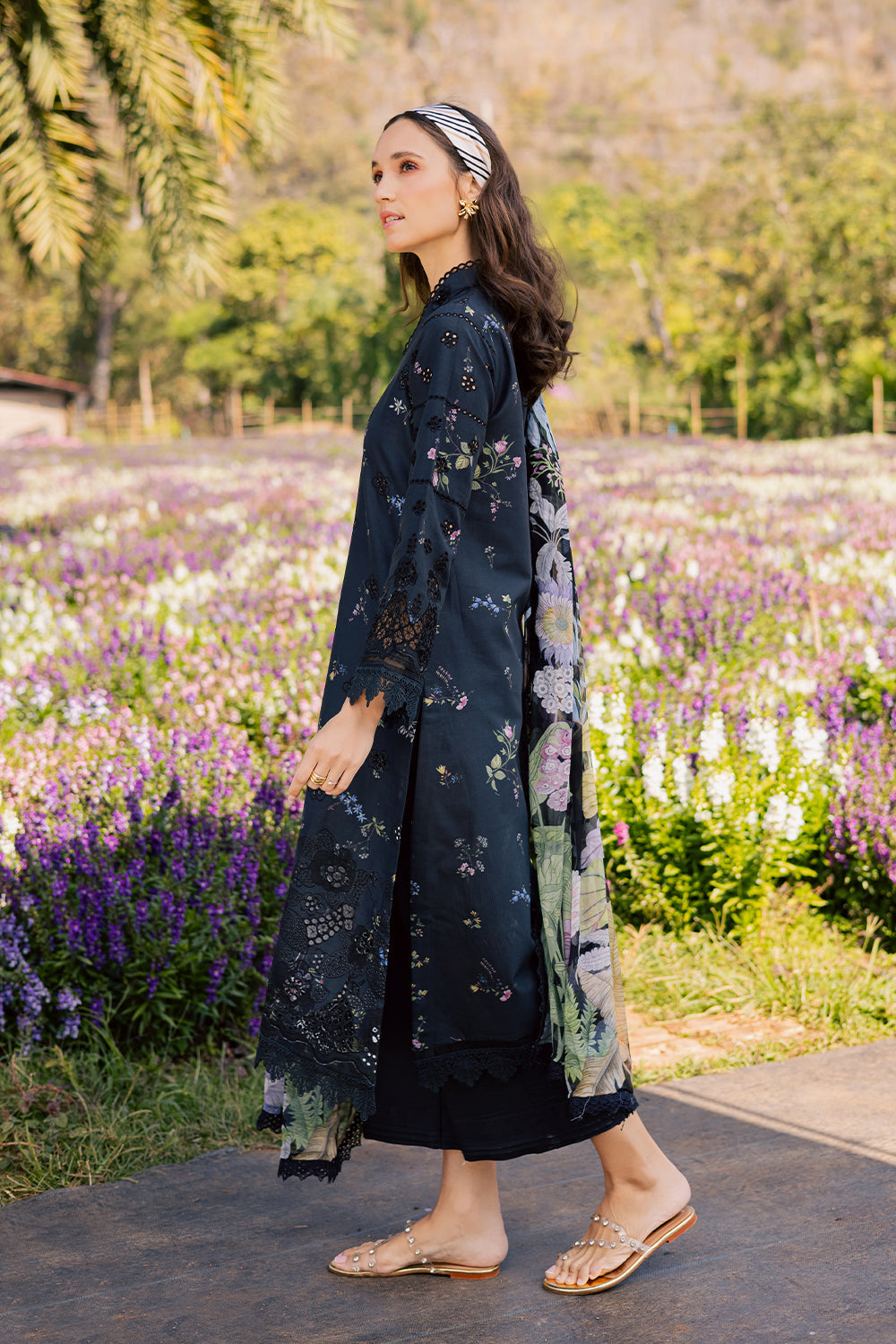 Shezlin Chikankari Eid Edit Lawn – LIYANA (AV-07)