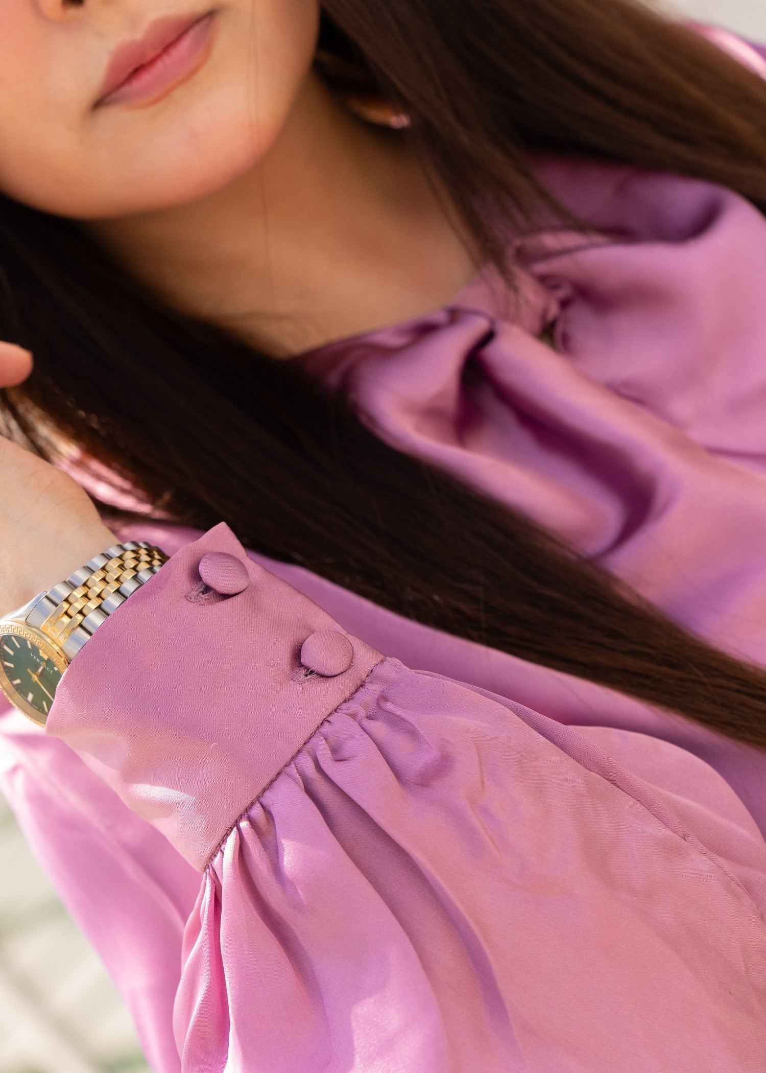 silk Top in Plum
