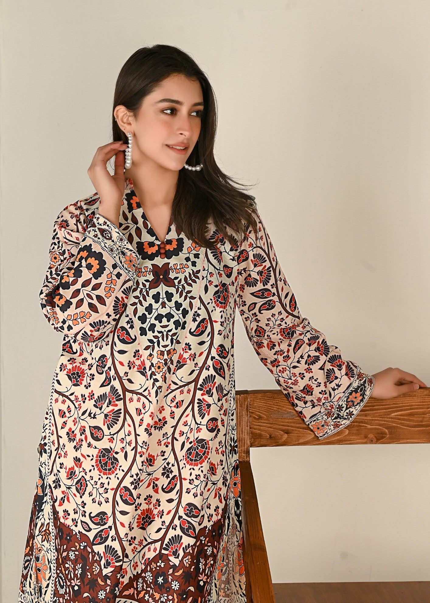 cotton silk Co Ord Sets in Beige