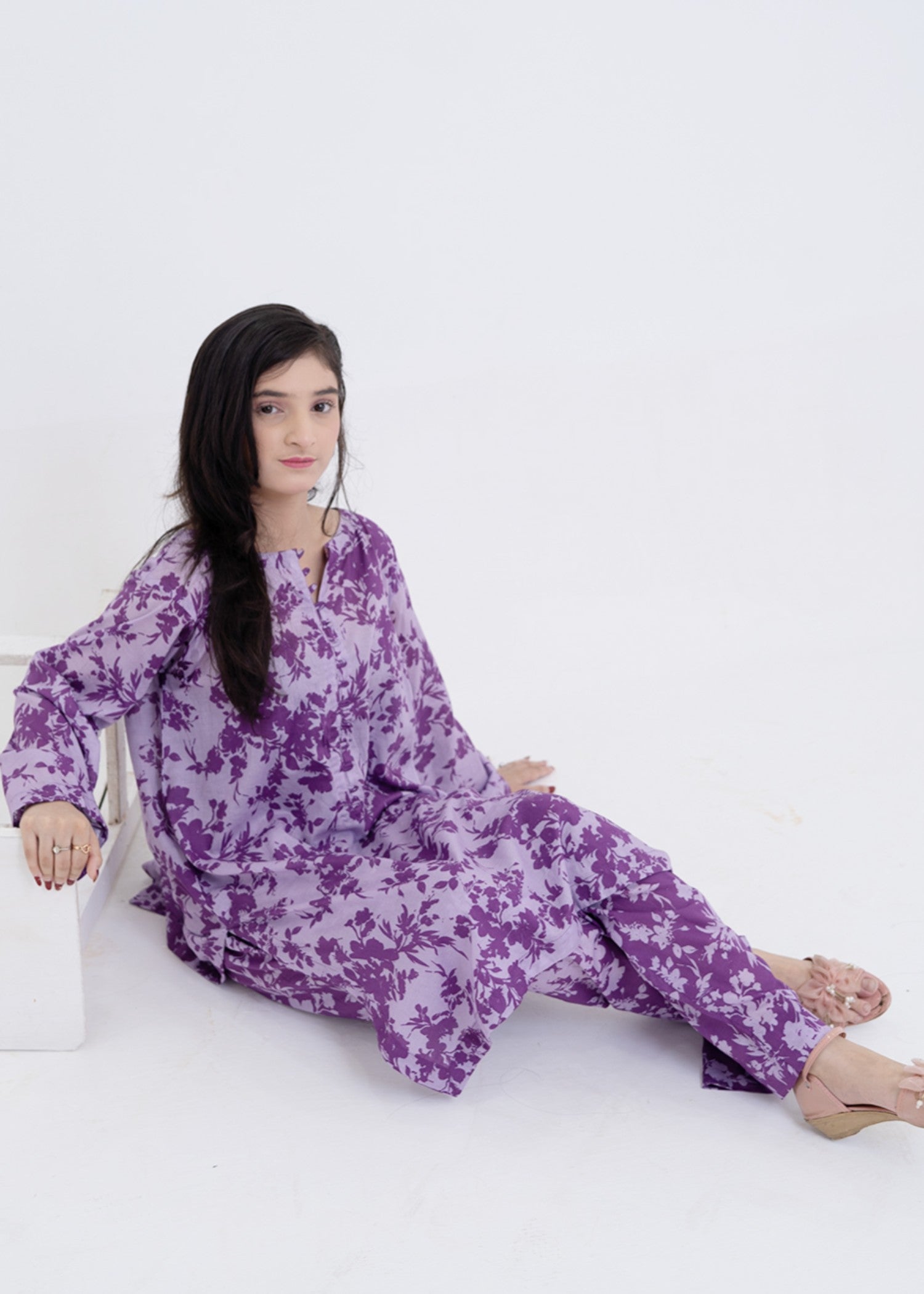 lawn Co Ord Sets in Bright lavender