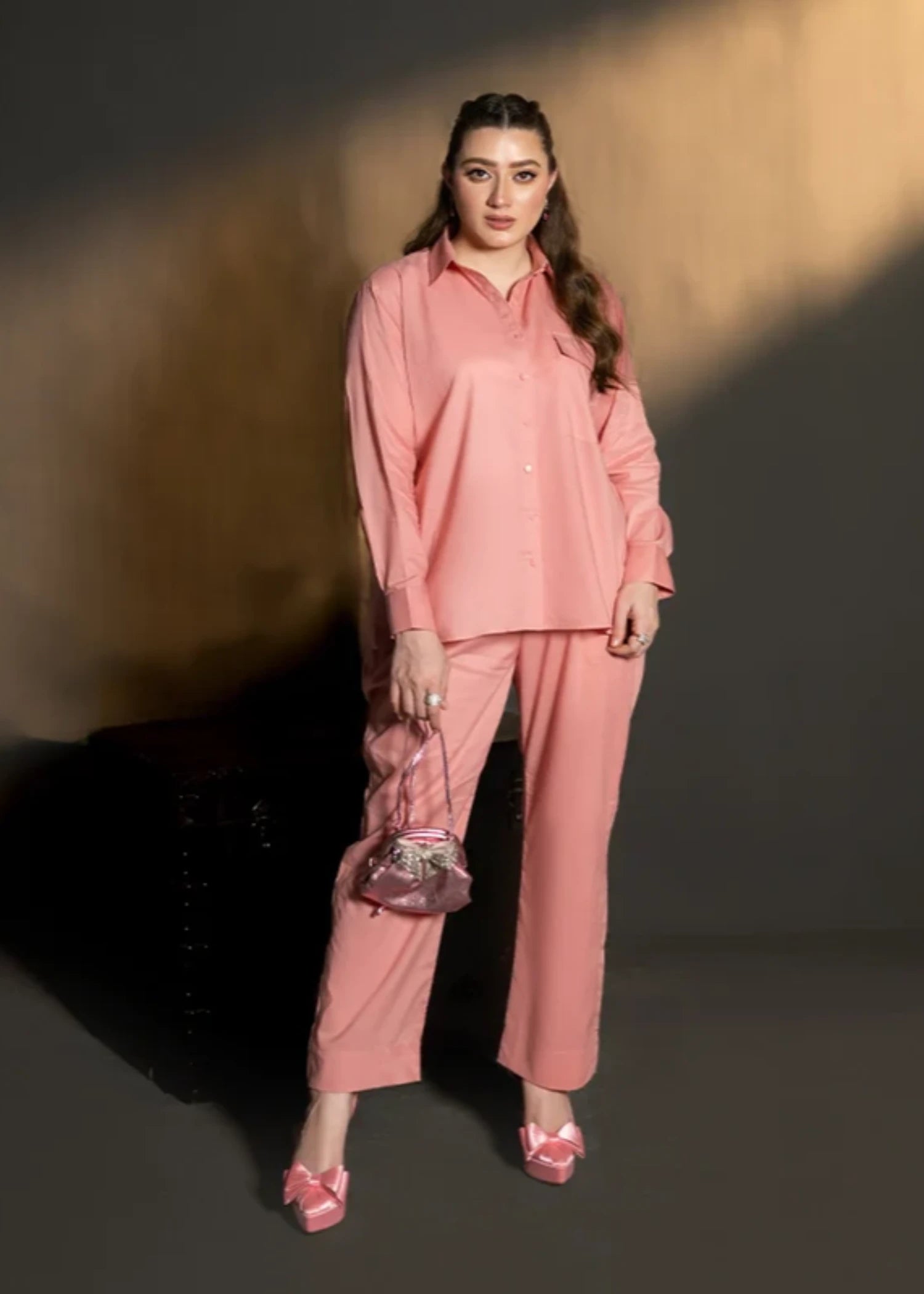 cambric Co Ord Sets in Flamingo