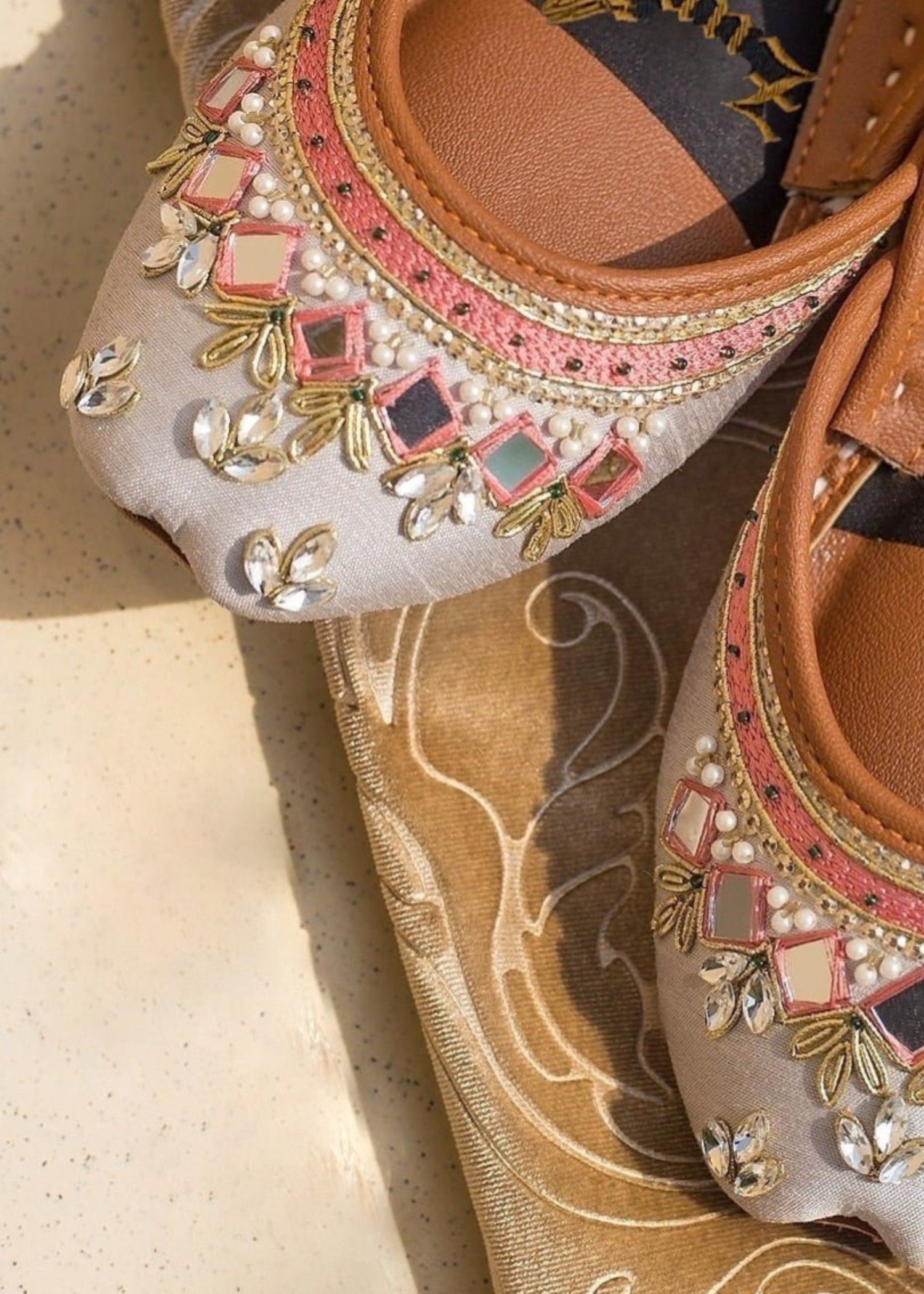 Khussa in Grey by - High Quality Women Khussa XUH3798