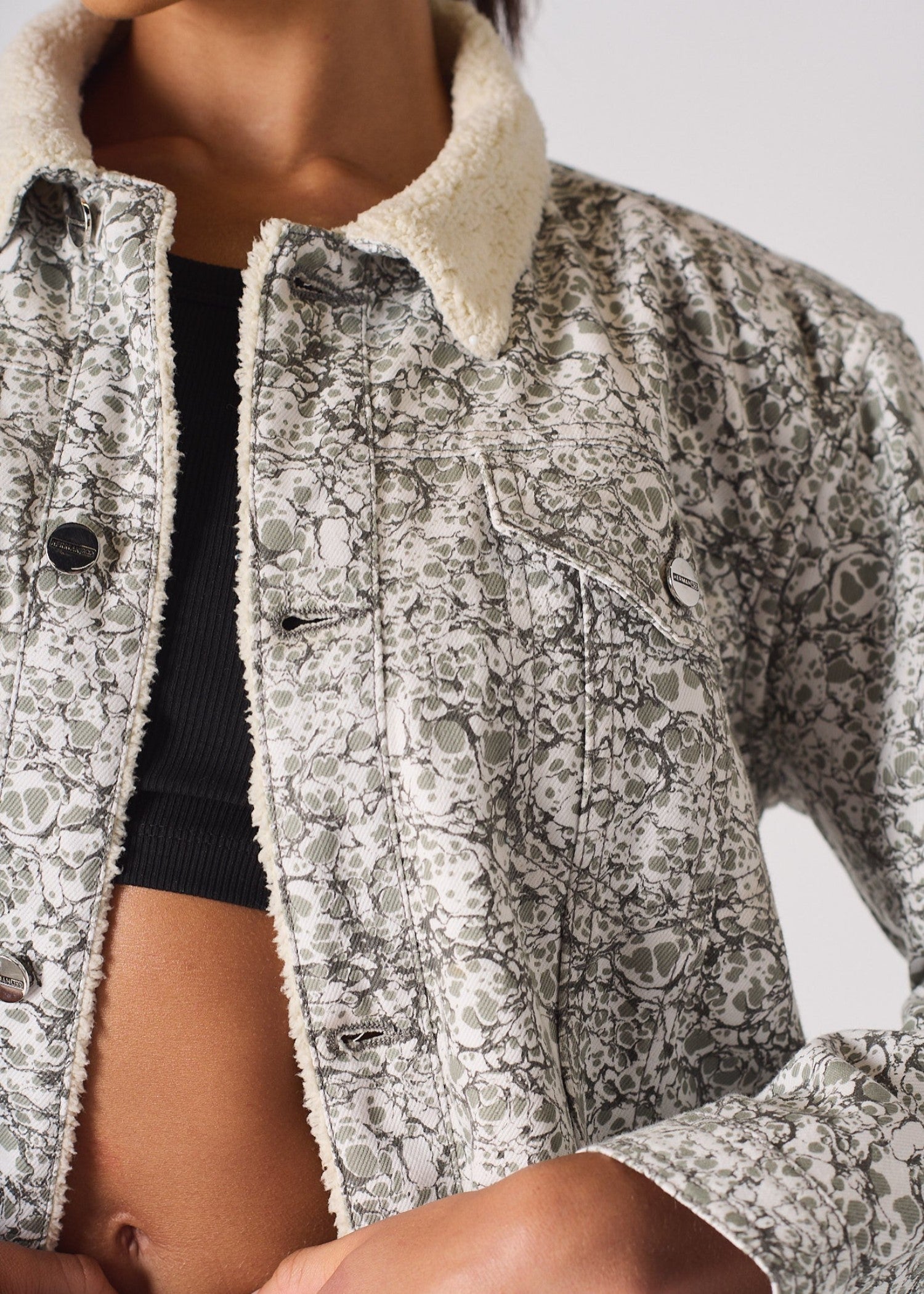denim Jacket in Light grey