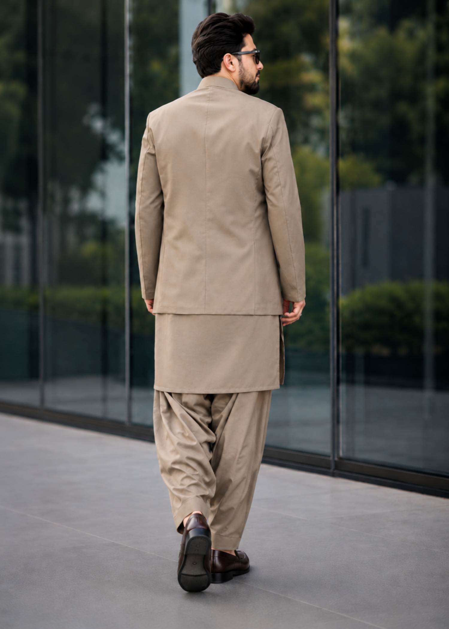 wash & wear Prince Coat in Beige by The Great Masters (TGM)