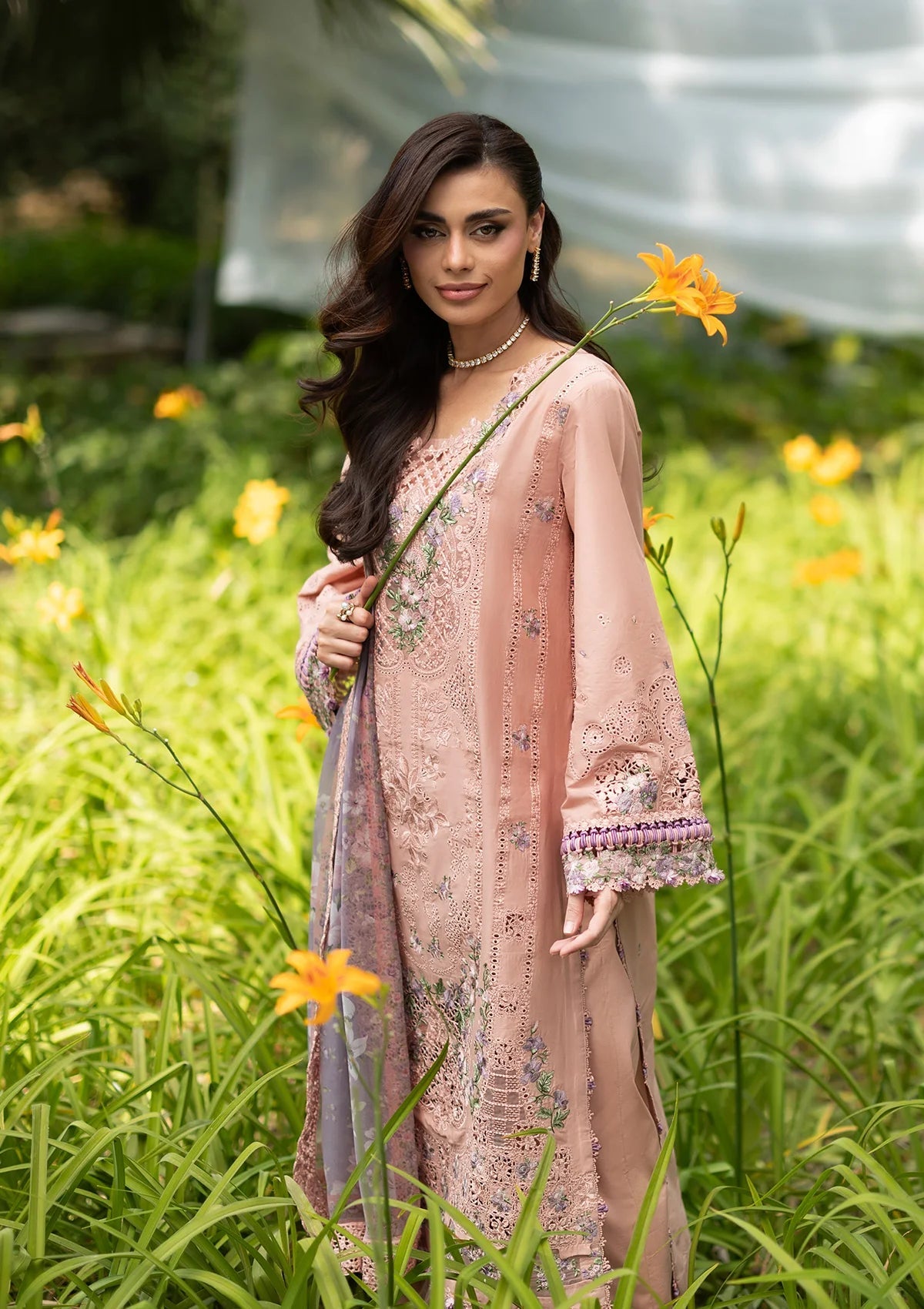 Luxury Lawn – ELQ- 6A BLUSHING ROSE