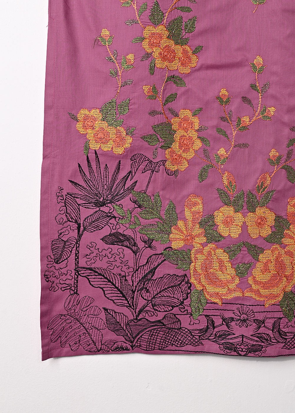 cotton Kurta Set in Mauve pink