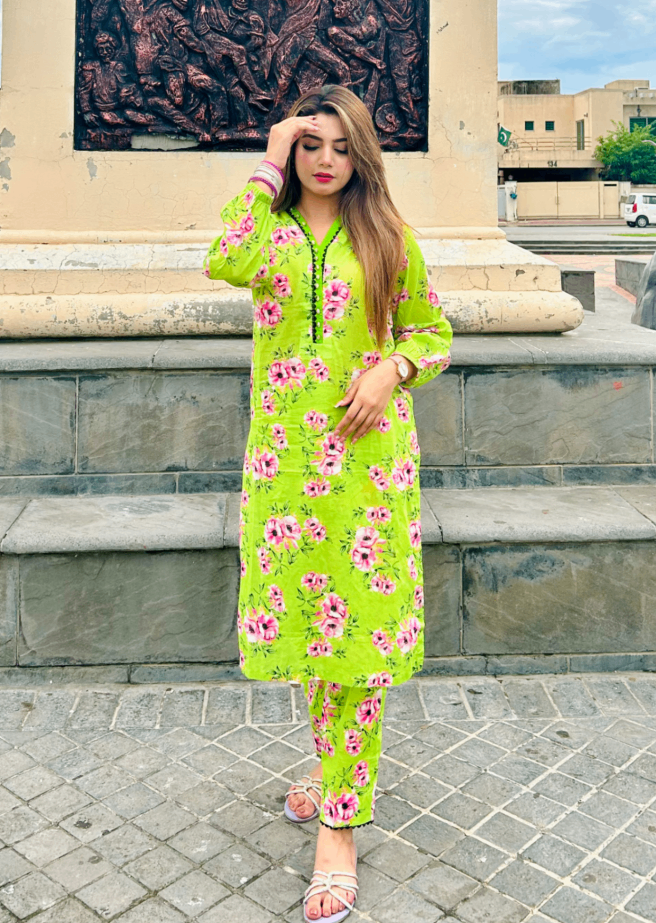 lawn Co Ord Sets in Neon green