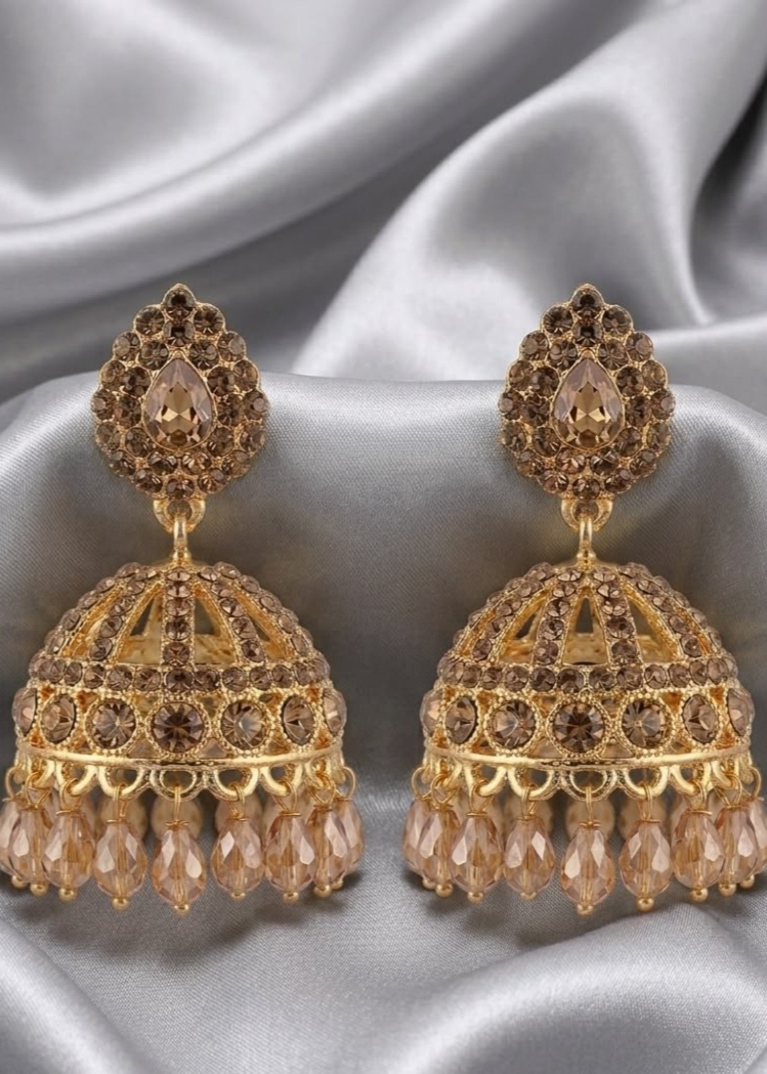 Earrings in Gold, champagne Color by - Trendy Women Earrings KQN5528