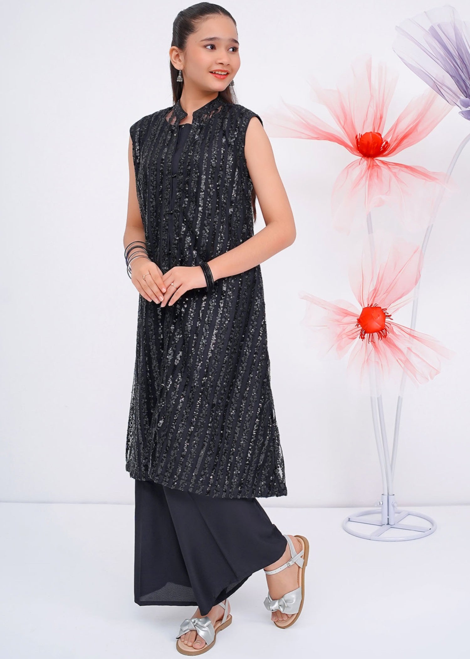 net Gown in Black