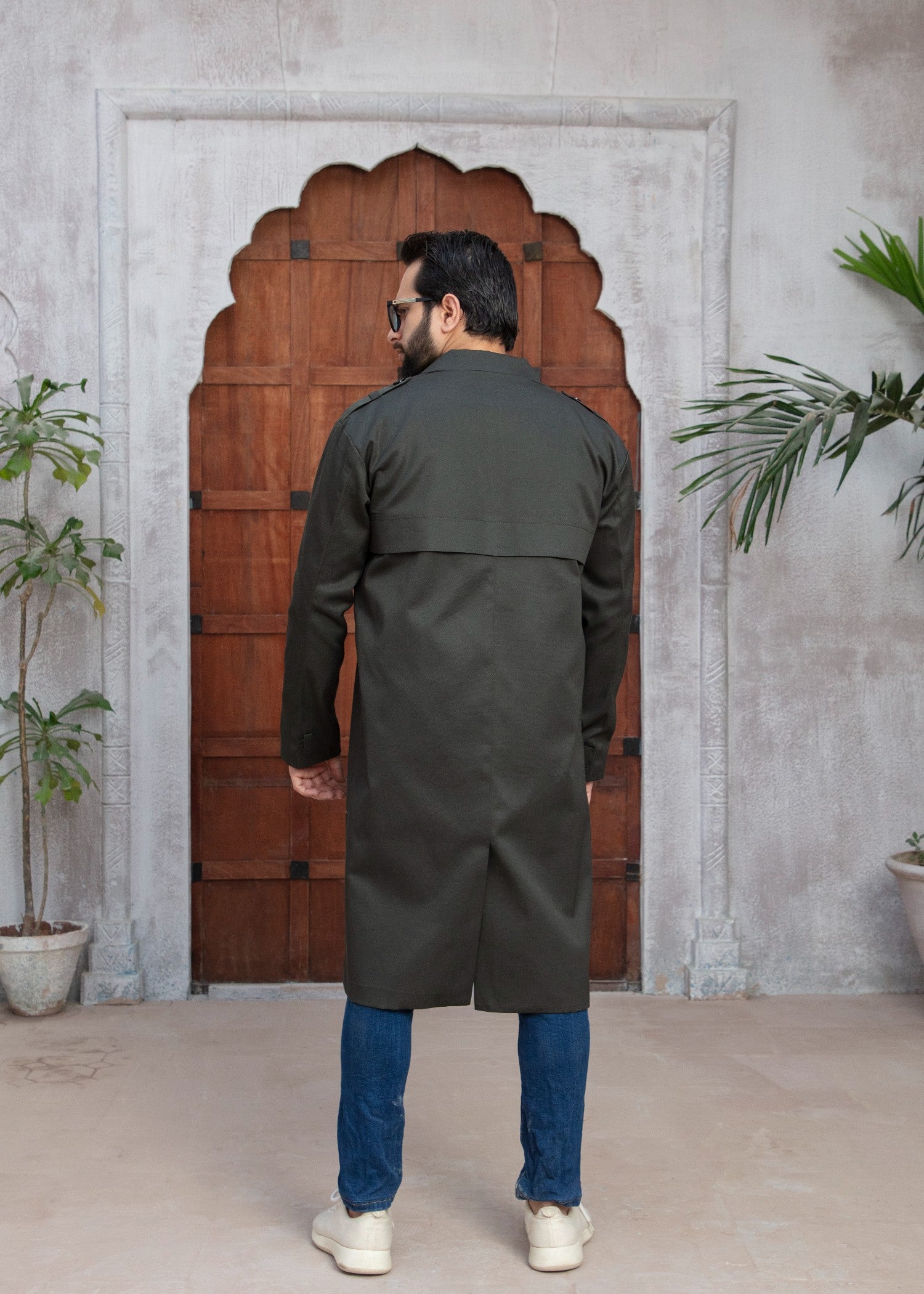 twill cambric Coat in Army green