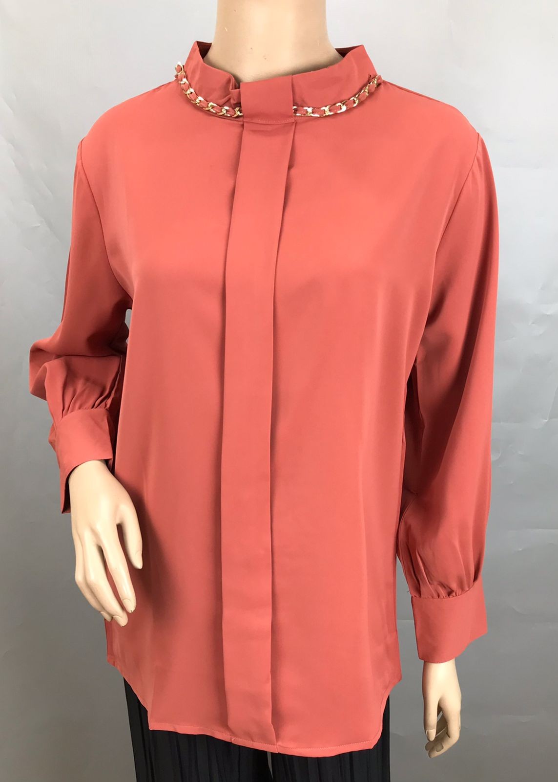 rayon Tunic in Rust orange