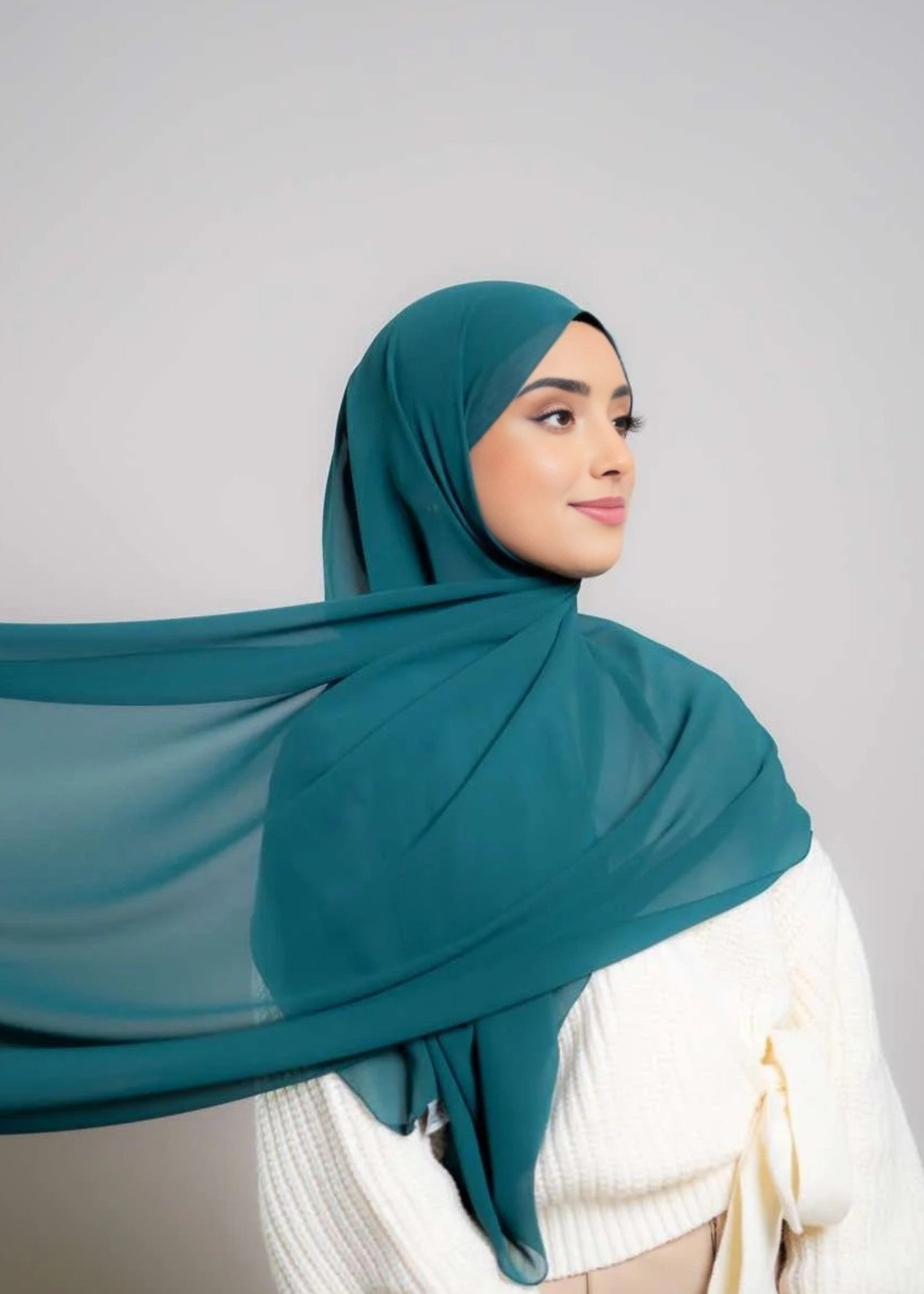 chiffon Hijab in Green