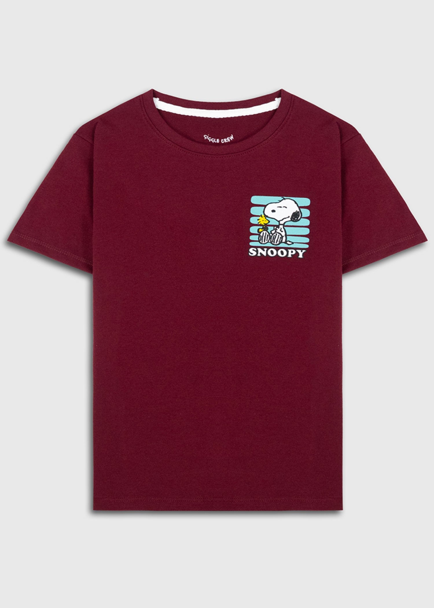 single jersey knit T Shirt in Blood red