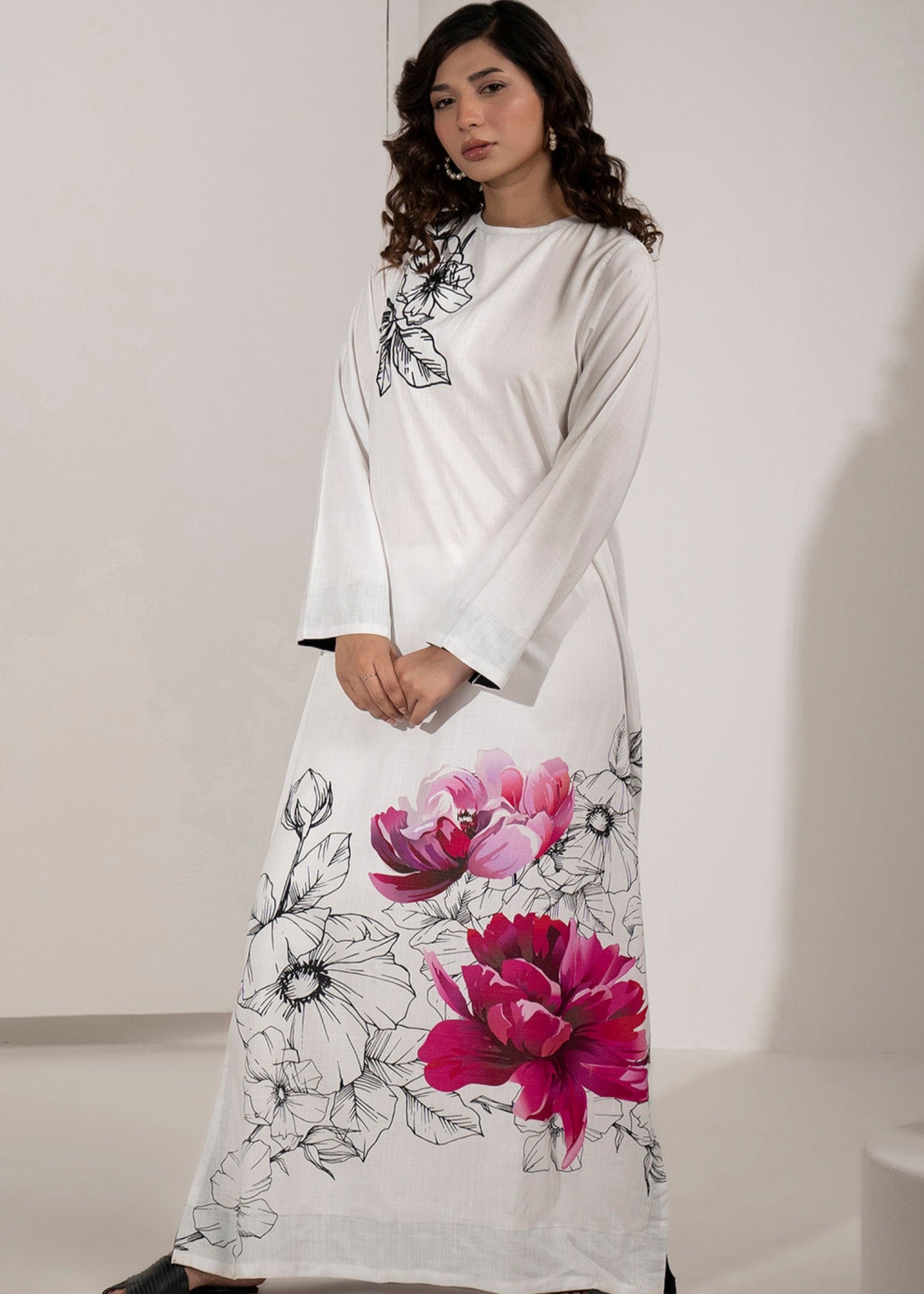 viscose Dress in White