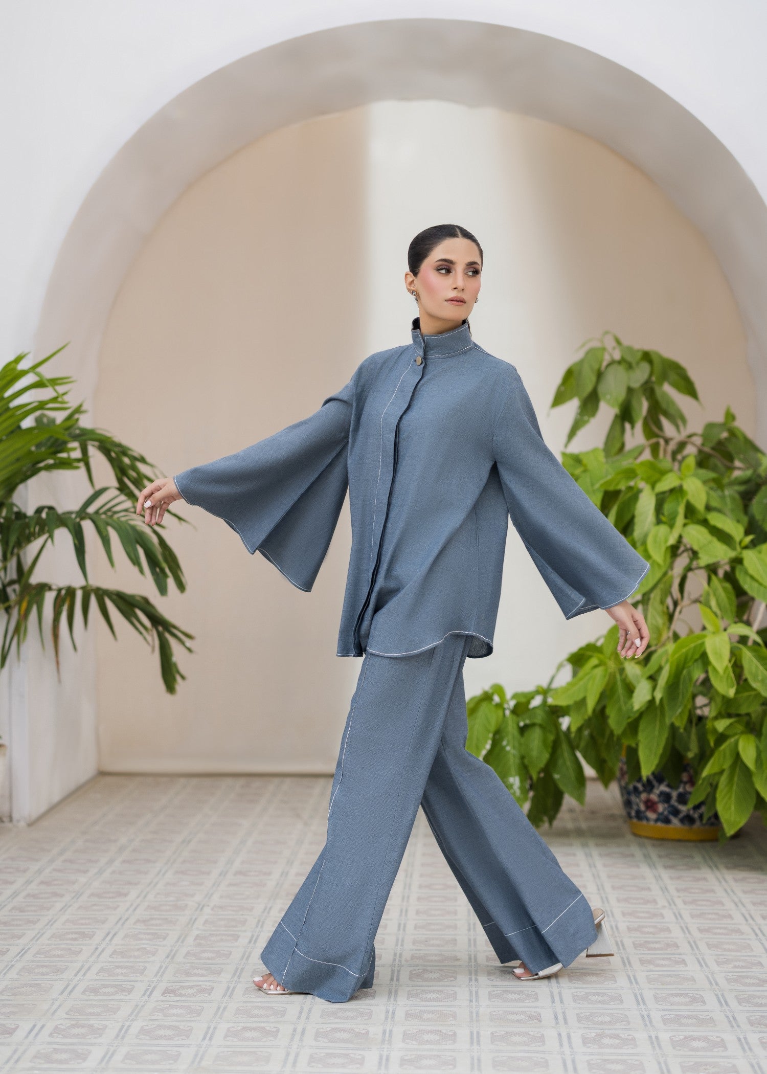 khaddar Co ord Sets in Grey
