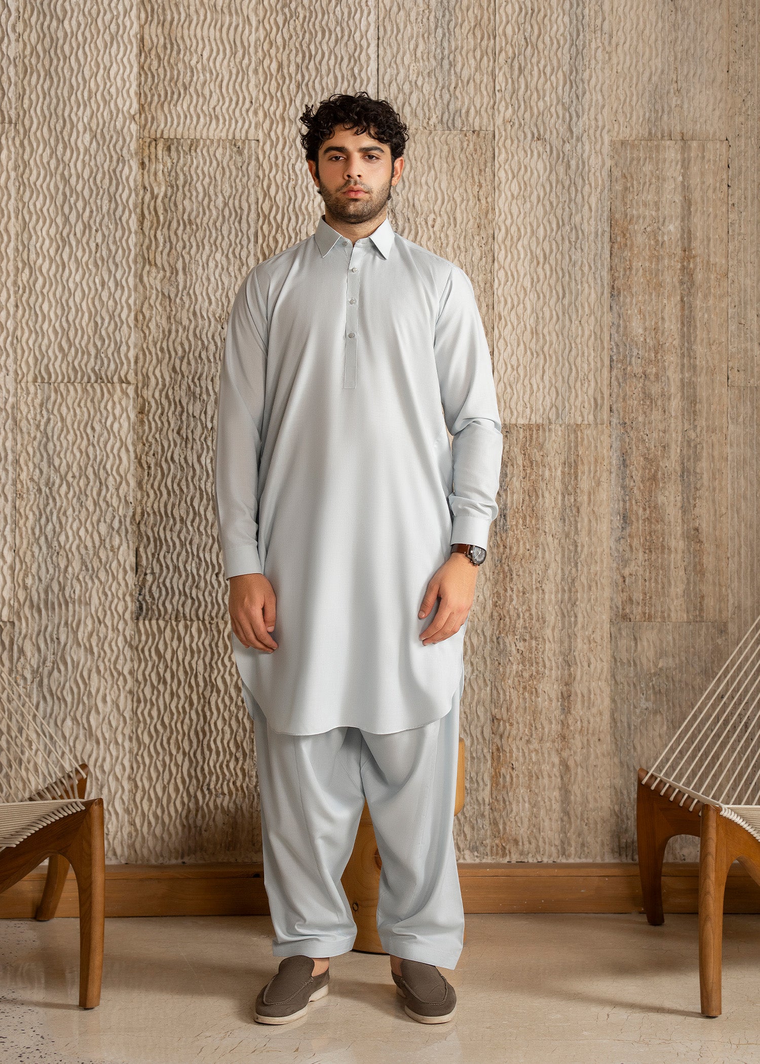wash & wear Shalwar Kameez in Ice blue
