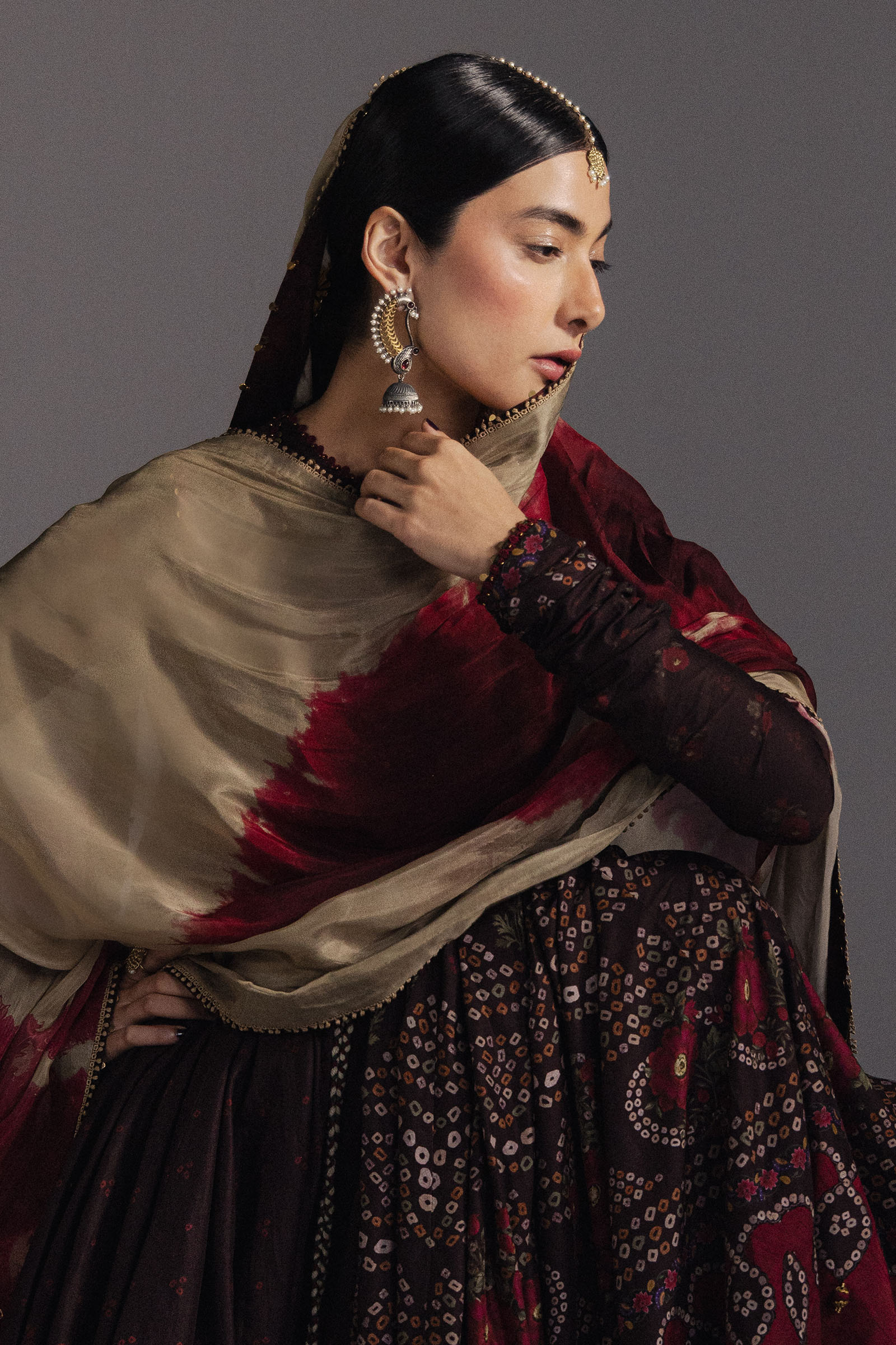 Anarkali Festive Luxury Lawn – Zarmeen-D7