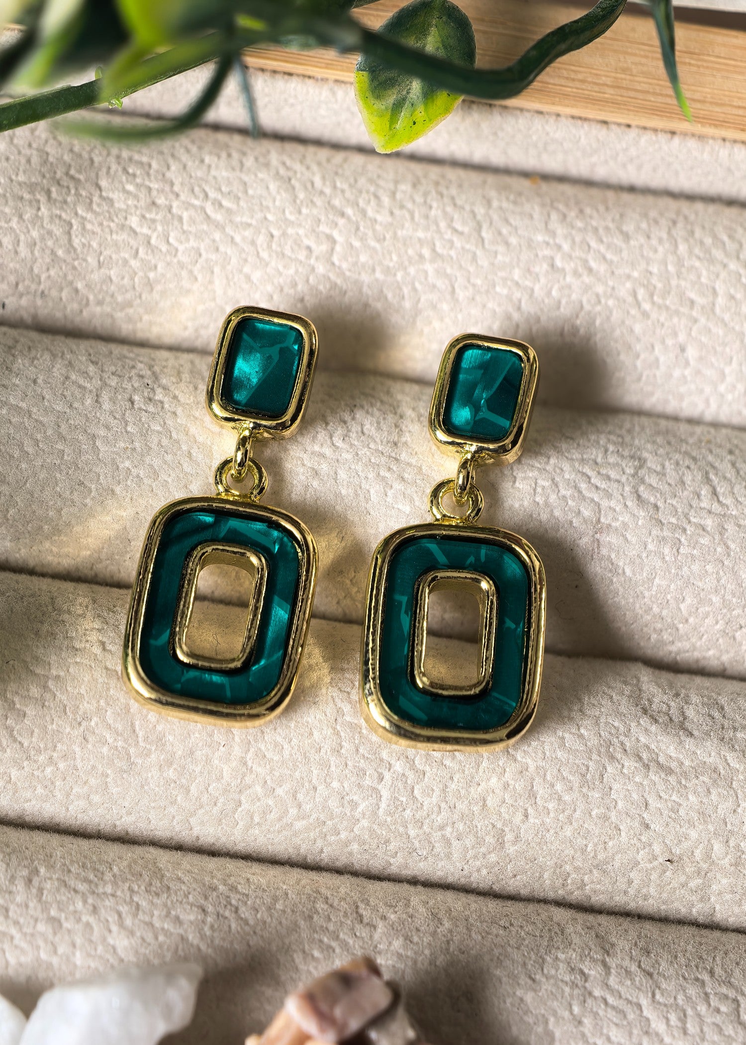 Earrings in Sea green Color by - Trendy Women Earrings FQT0592