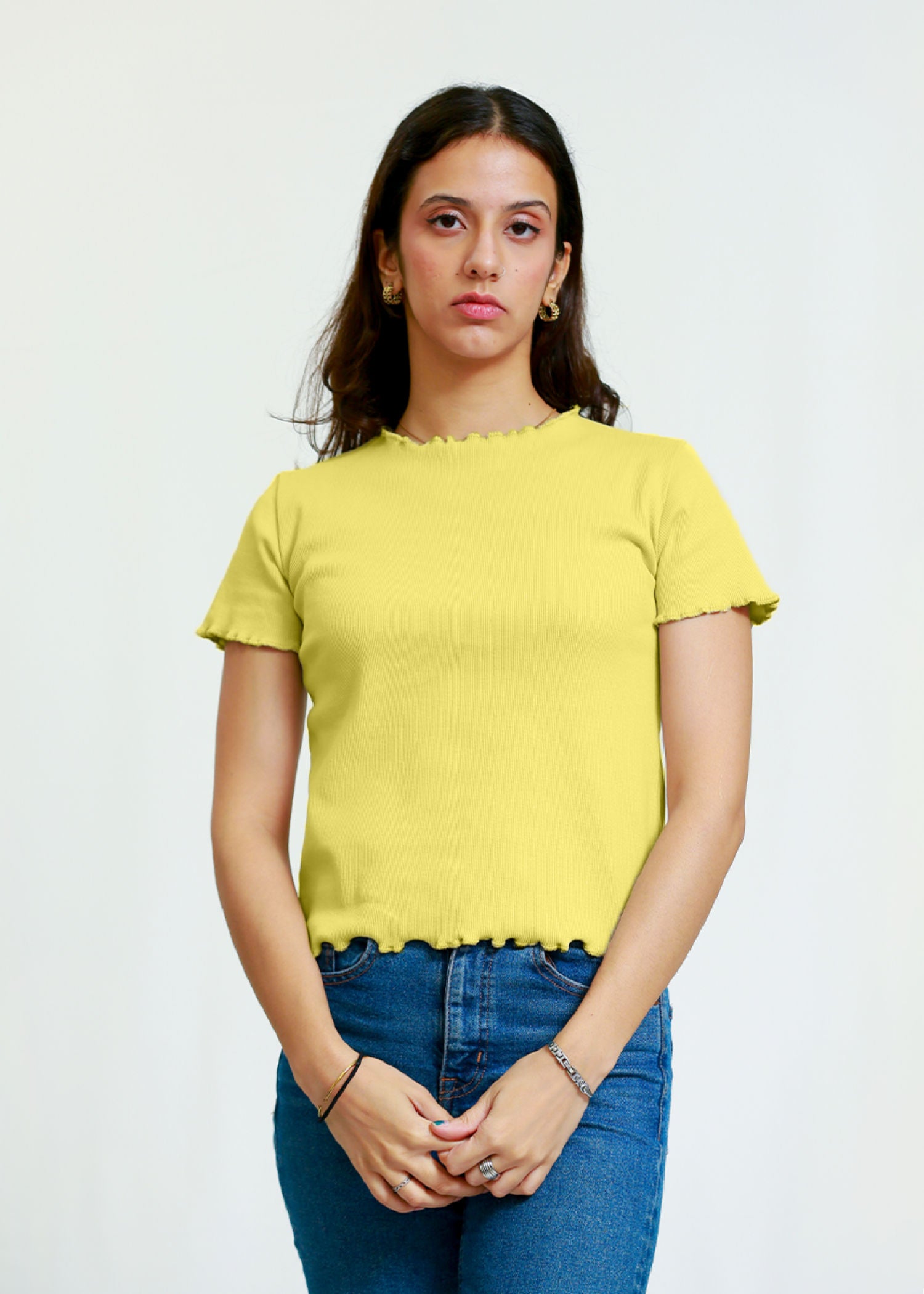 cotton Blouse in Yellow