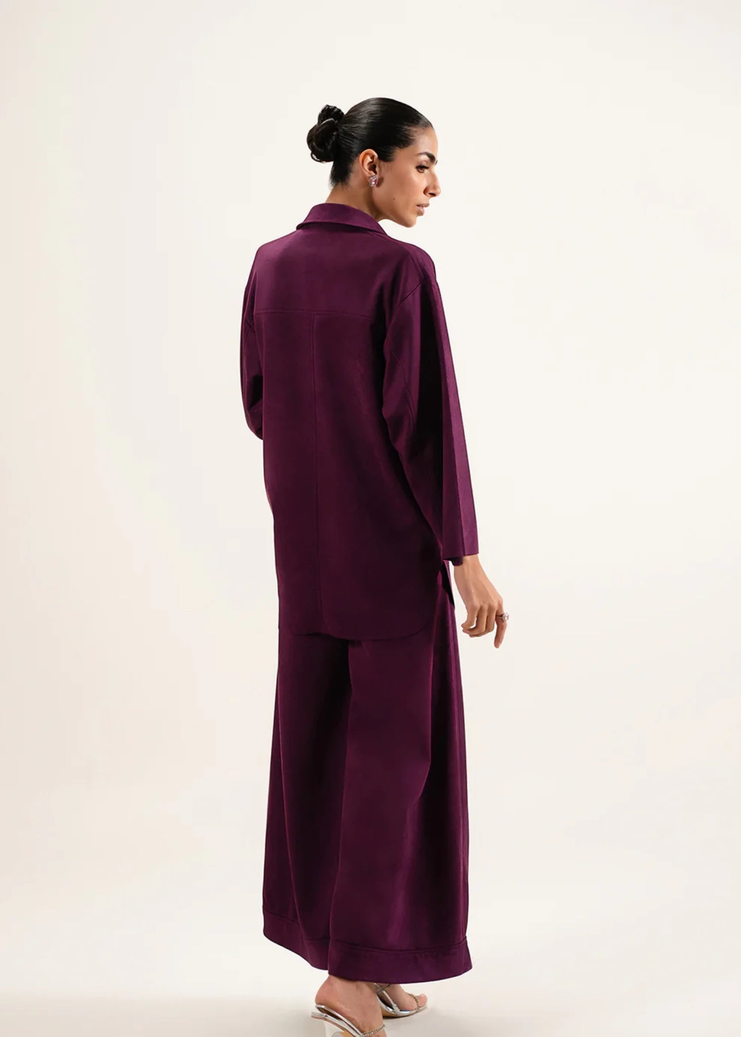 crepe Jacket in Purple