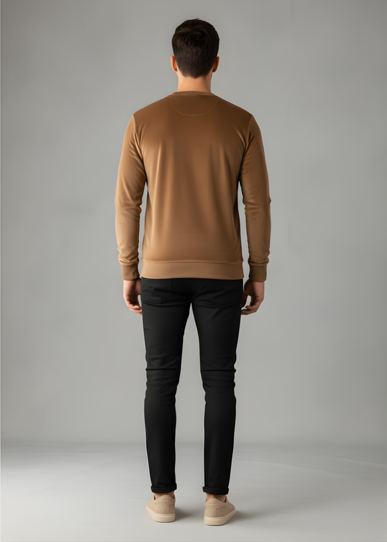 pinwale corduroy Sweatshirt in Camel brown