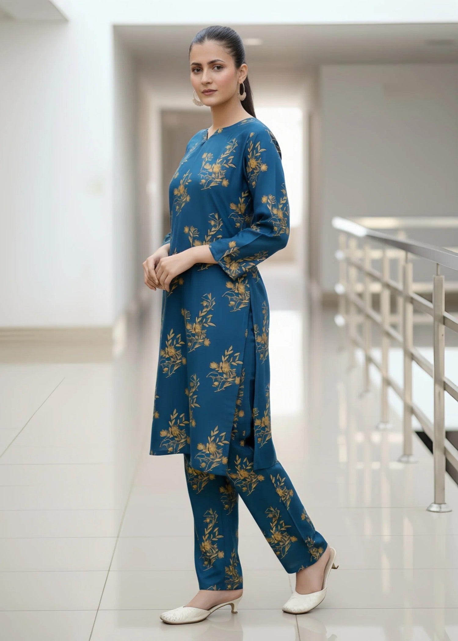 linen Co Ord Sets in Sapphire blue