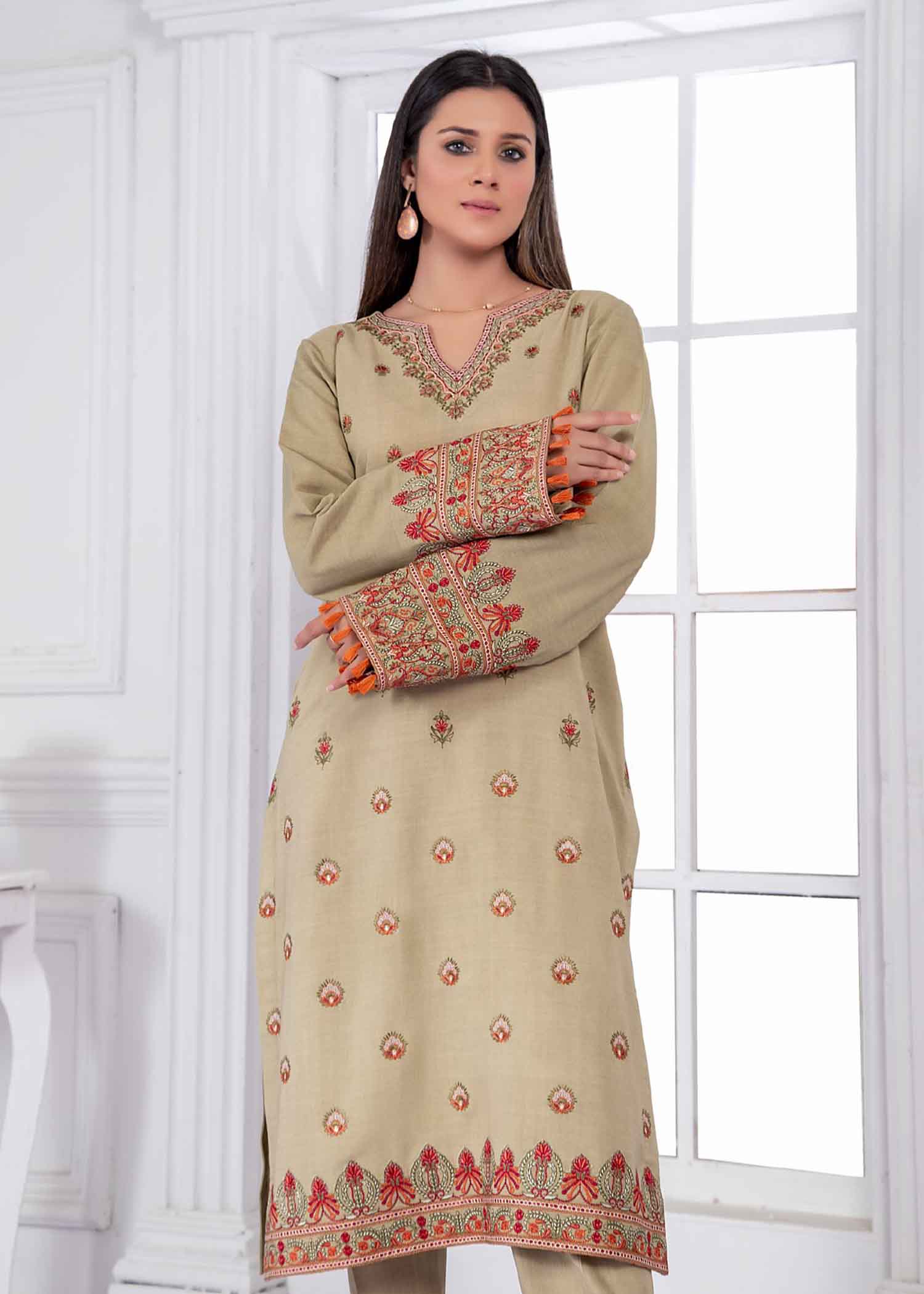 linen Kurti in Mint green