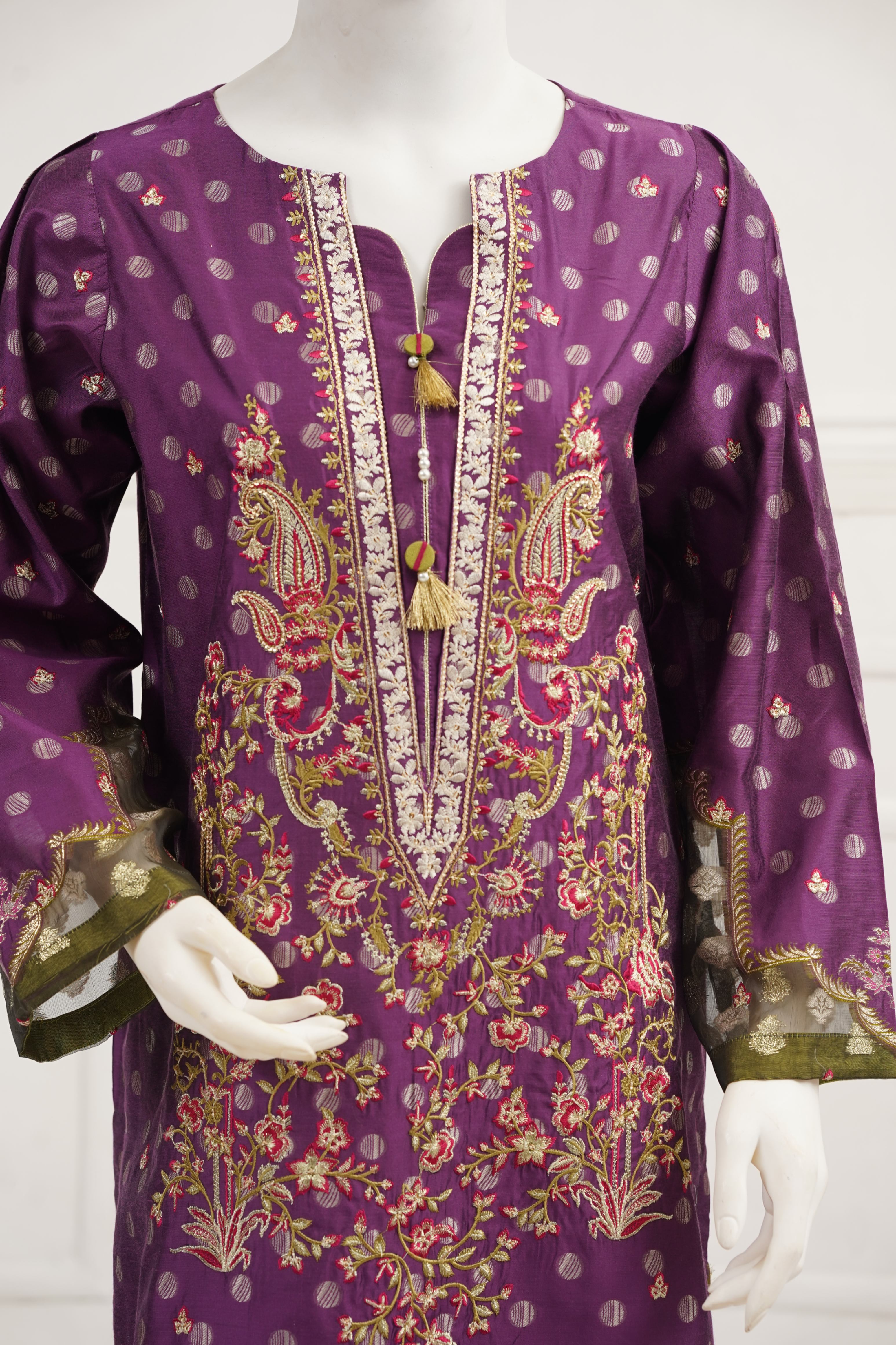 viscose Kurta Set in Purple
