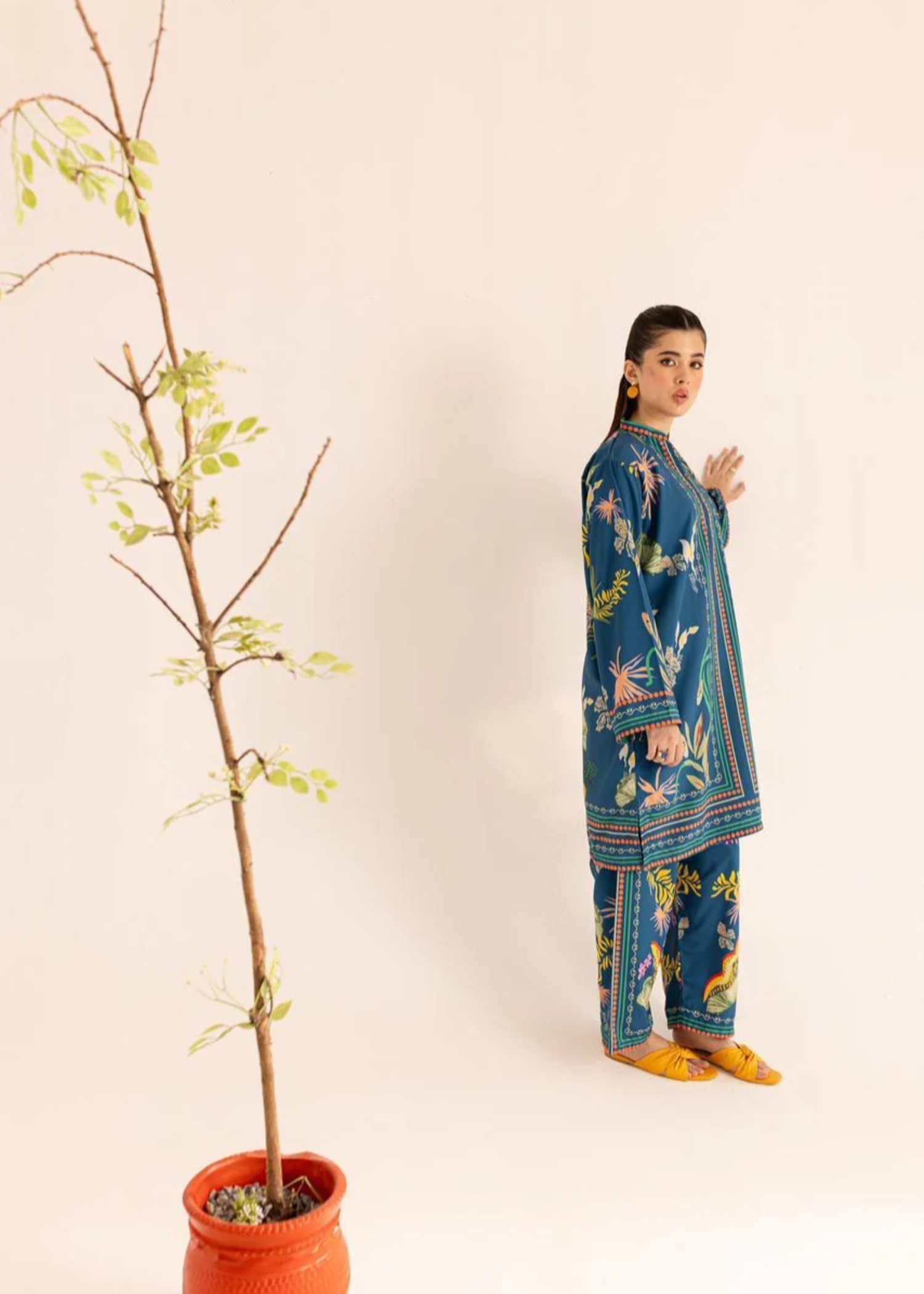 poly lawn Co Ord Sets in Baby blue