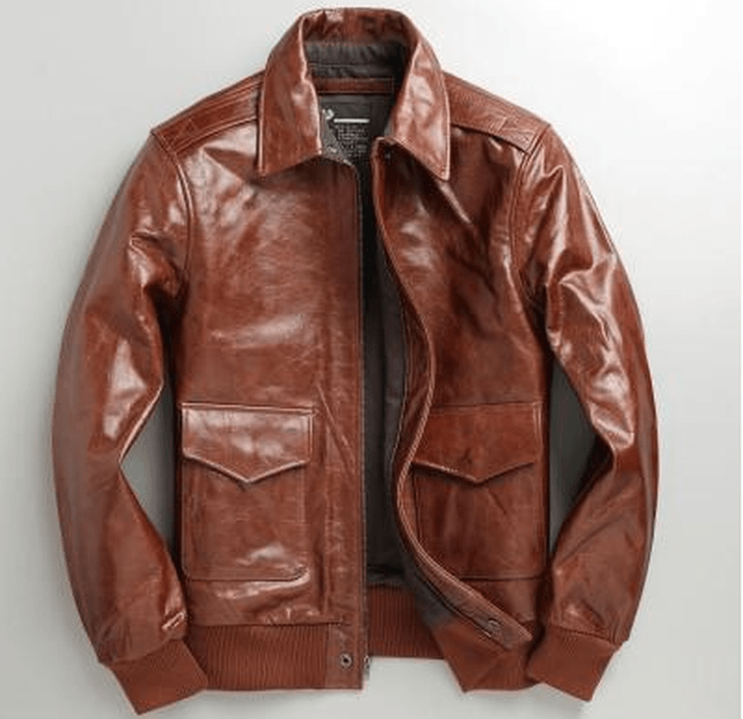 Genuine Leather Men'S Casual Youth Short Slim-Fit Leather Jacket