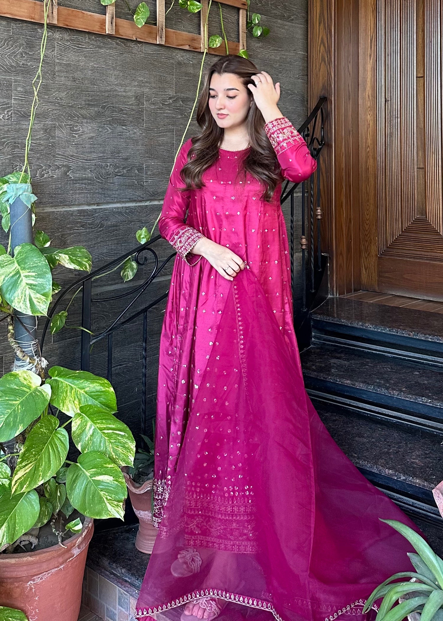 silk Maxi in Magenta