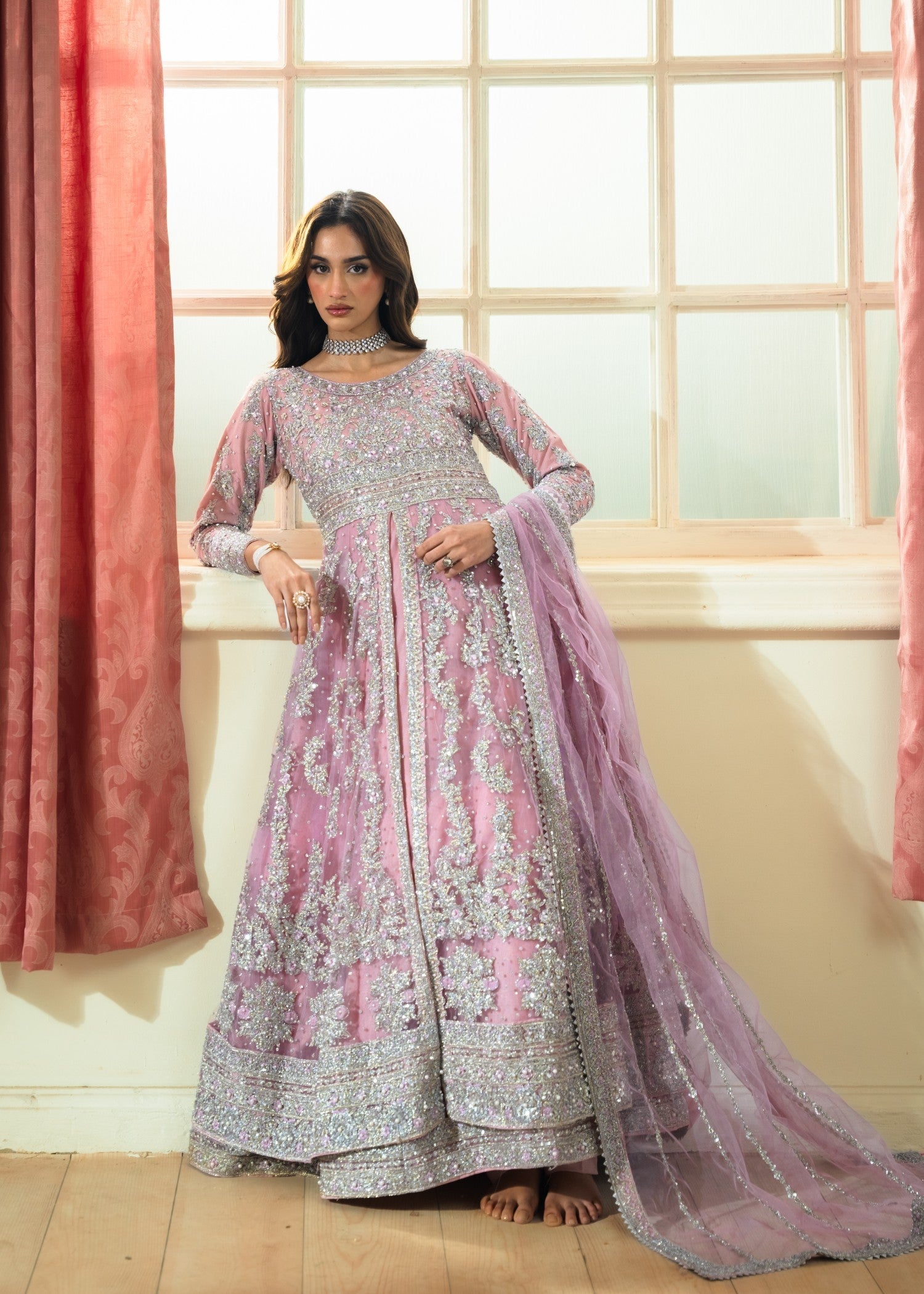 net Maxi in Pastel pink
