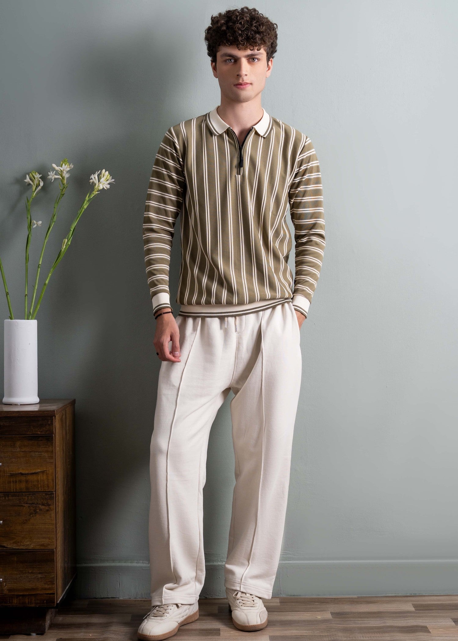terry Trousers in Cream by Ecowears.Pk