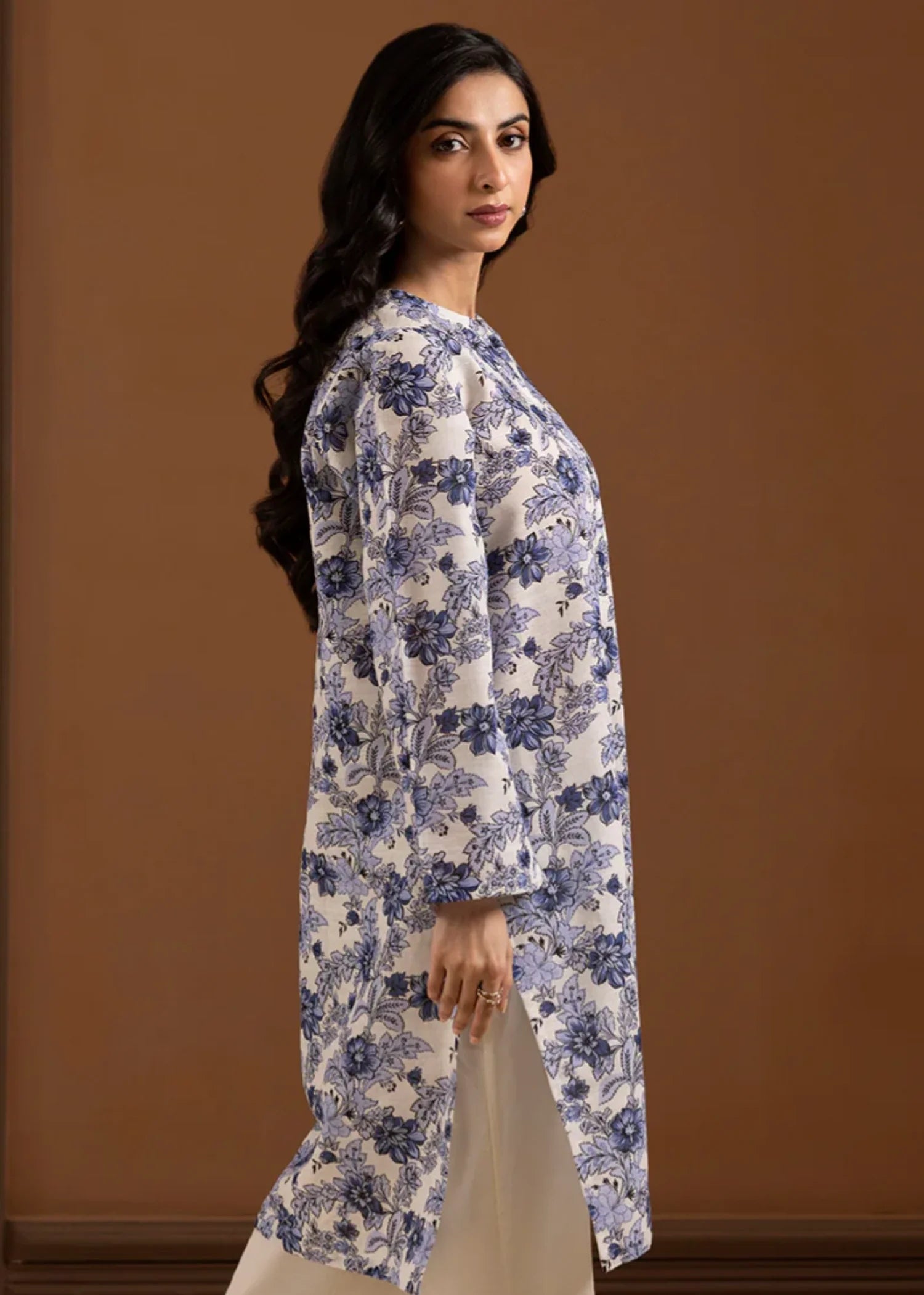 khaddar Kurti in White