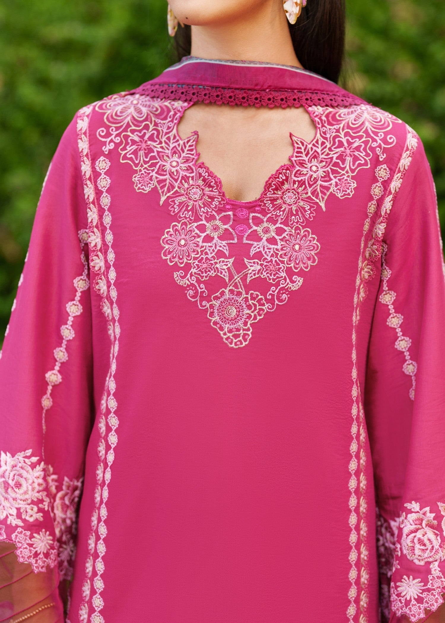 cambric Unstitched in Deep pink