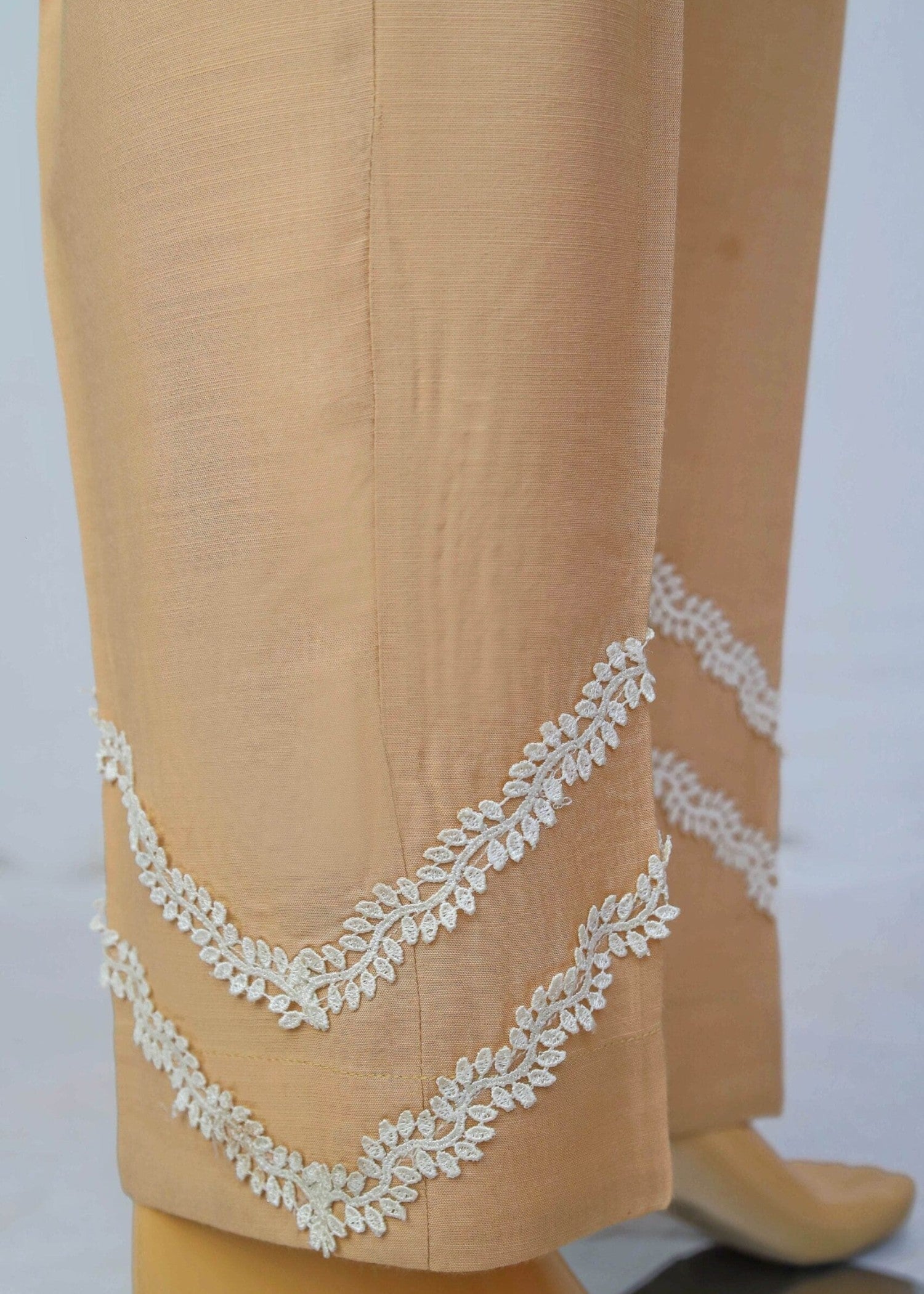 viscose linen Trousers in Beige