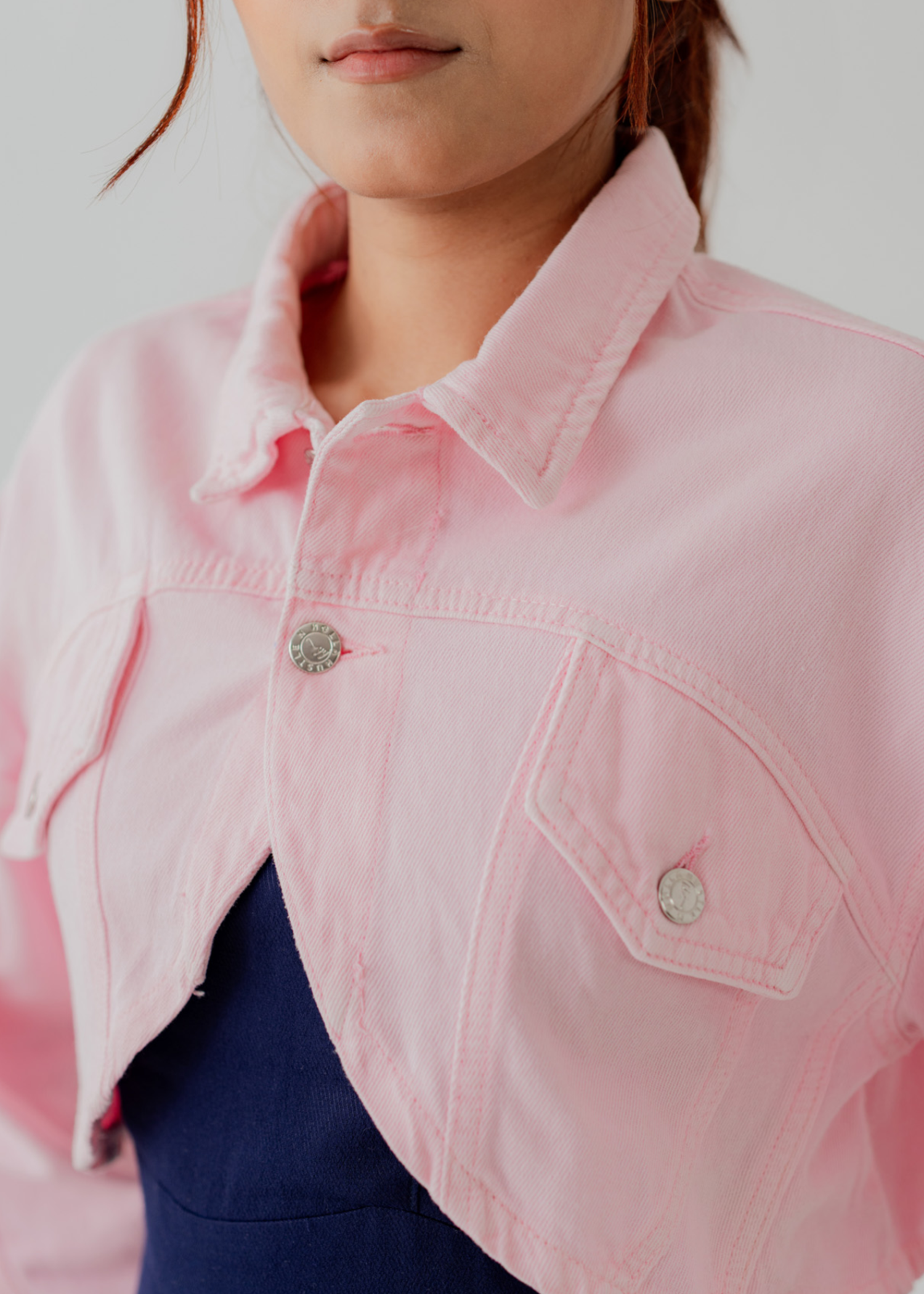 denim Jacket in Pink