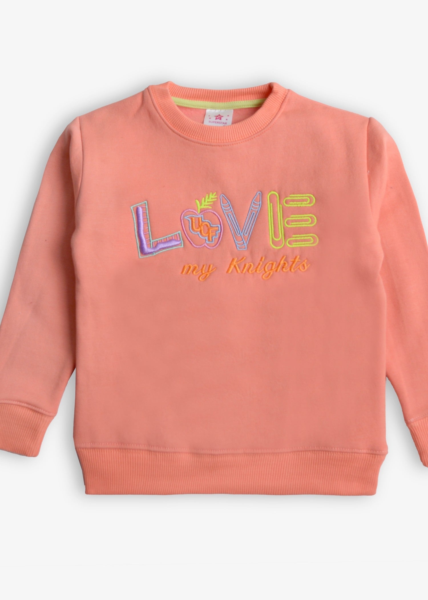 fleece Sweatshirt in Coral pink