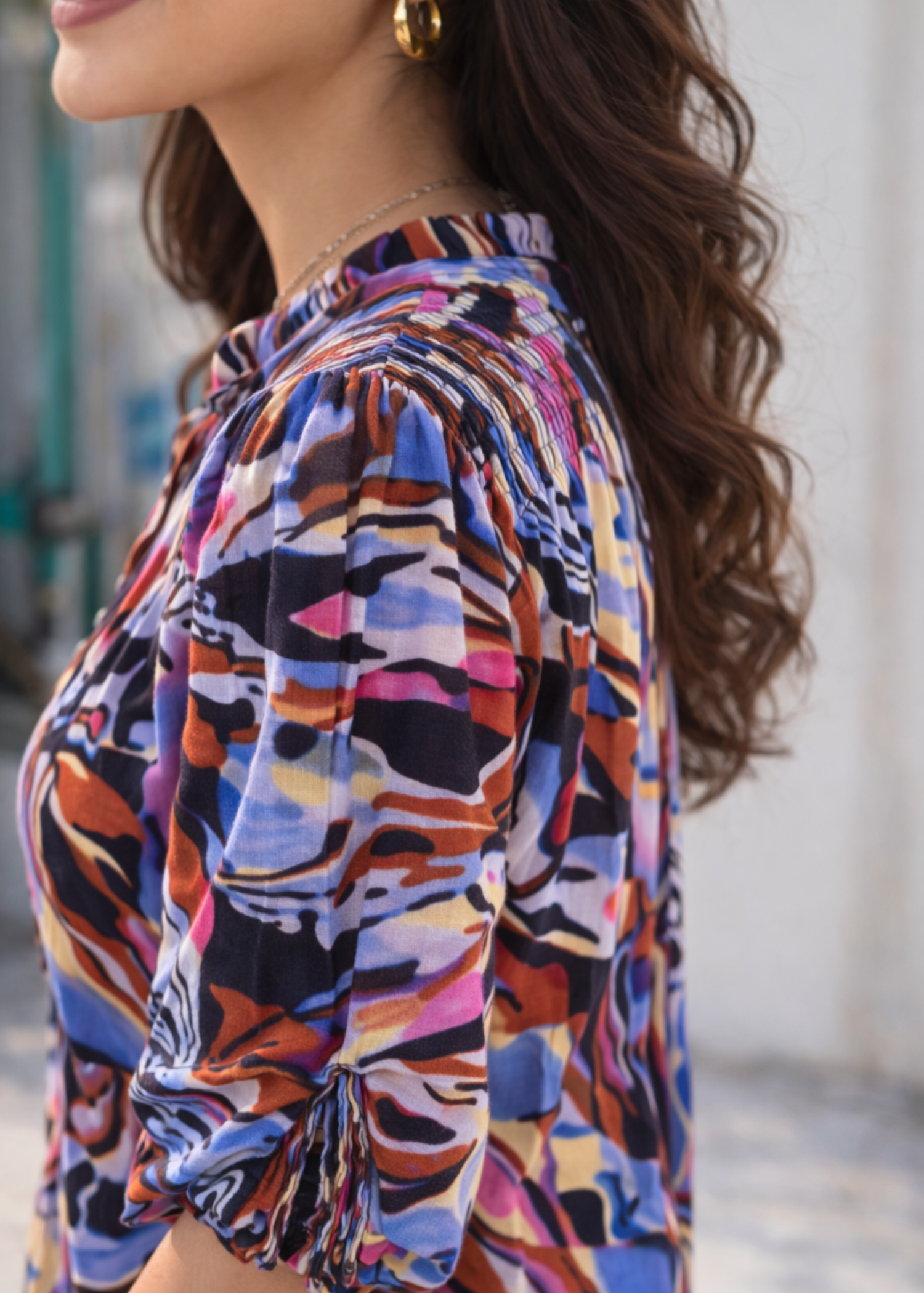 linen Top in Multi