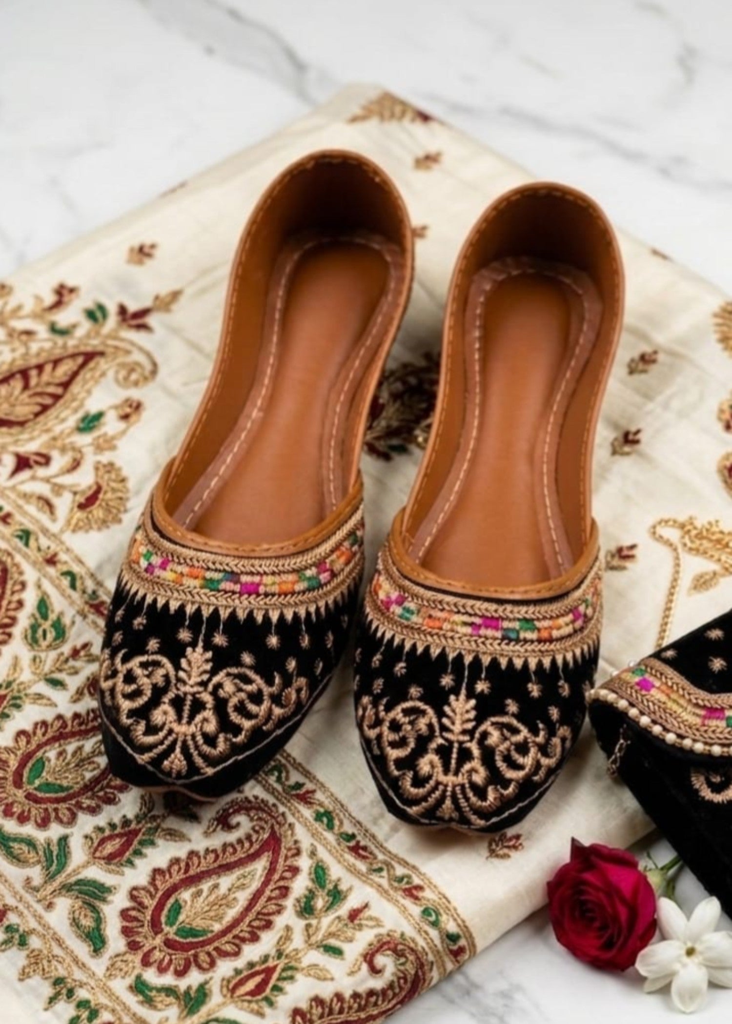 Khussa in Black by - High Quality Women Khussa FST0535