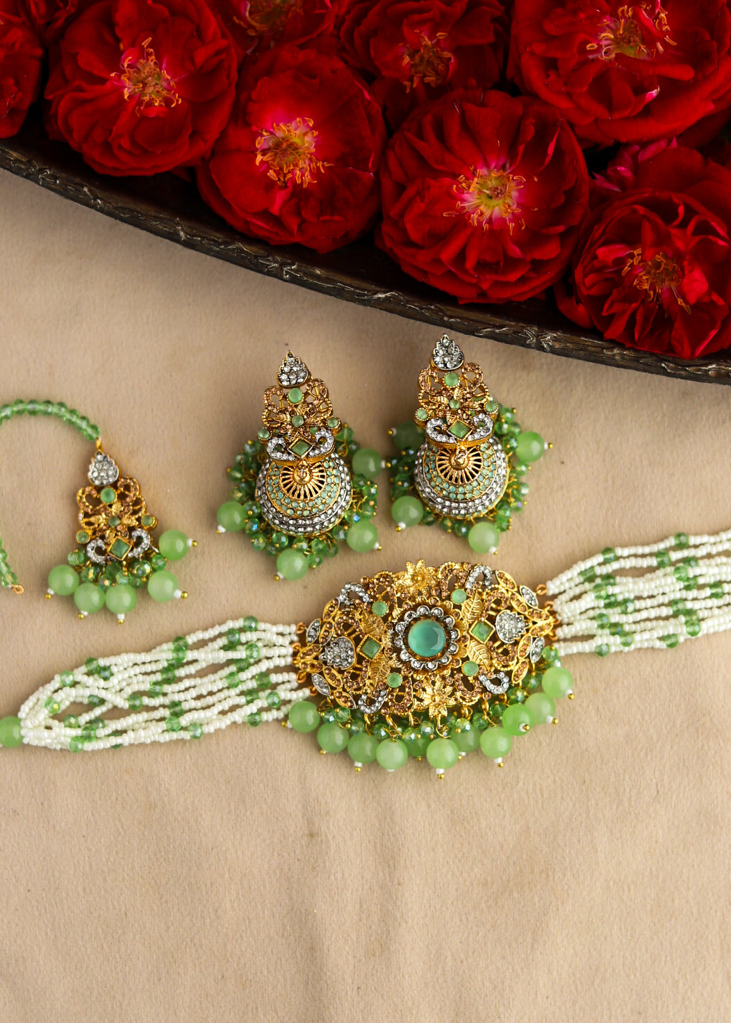 Choker in Mint green Color by - Trendy Women Choker UCC6640