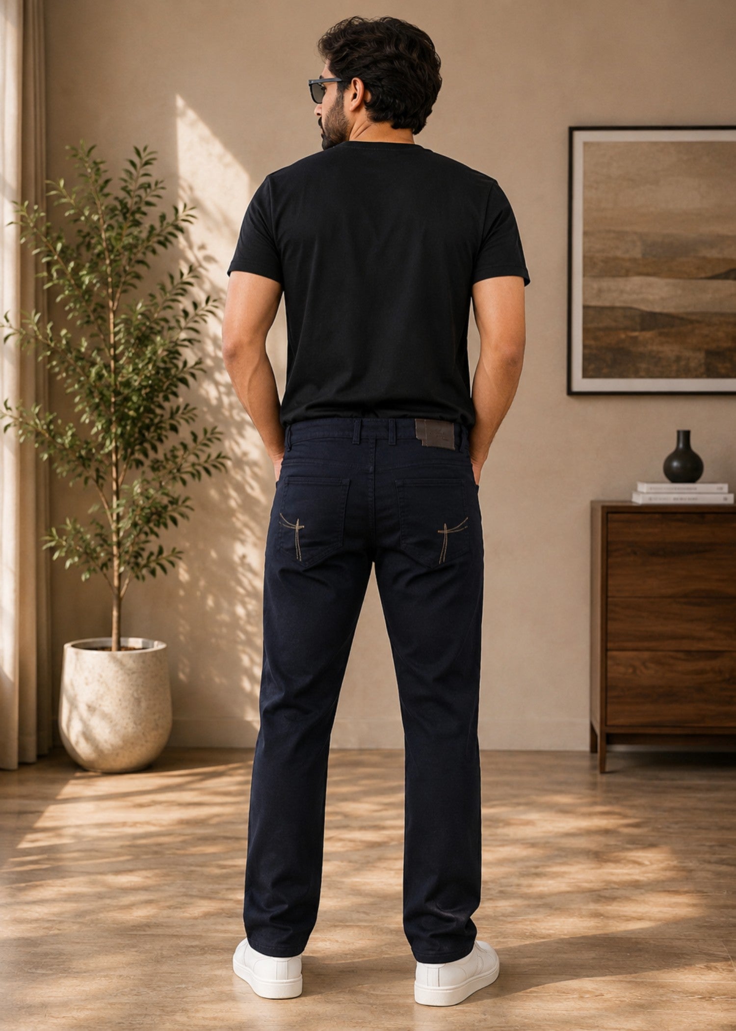 cotton Jeans in Black