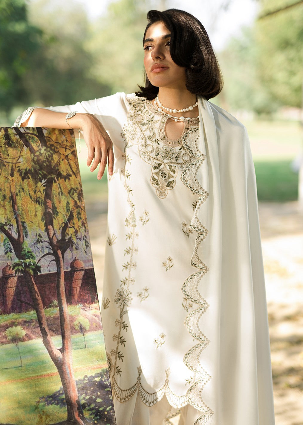 wool Unstitched in White