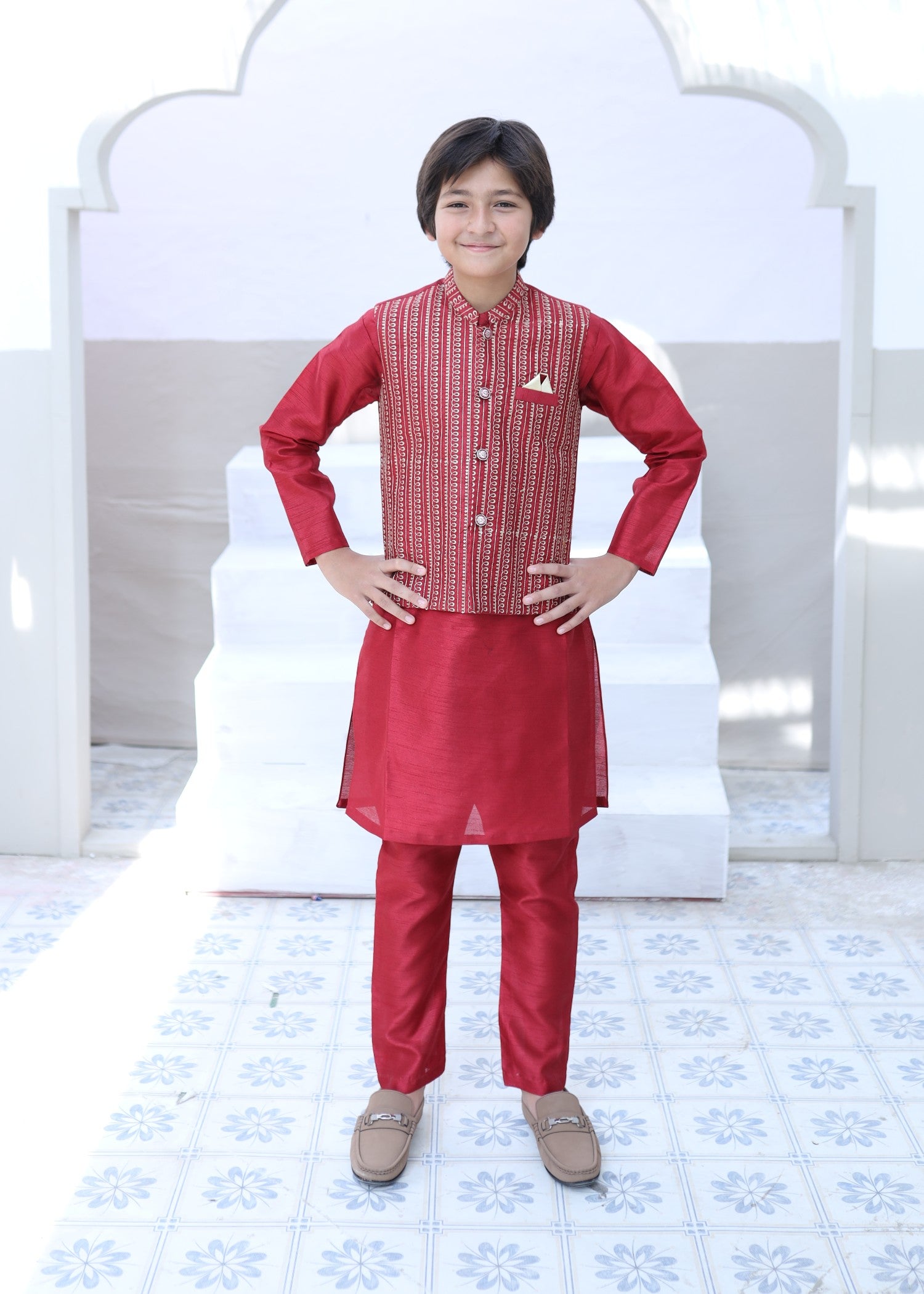 suiting Waistcoat in Scarlet