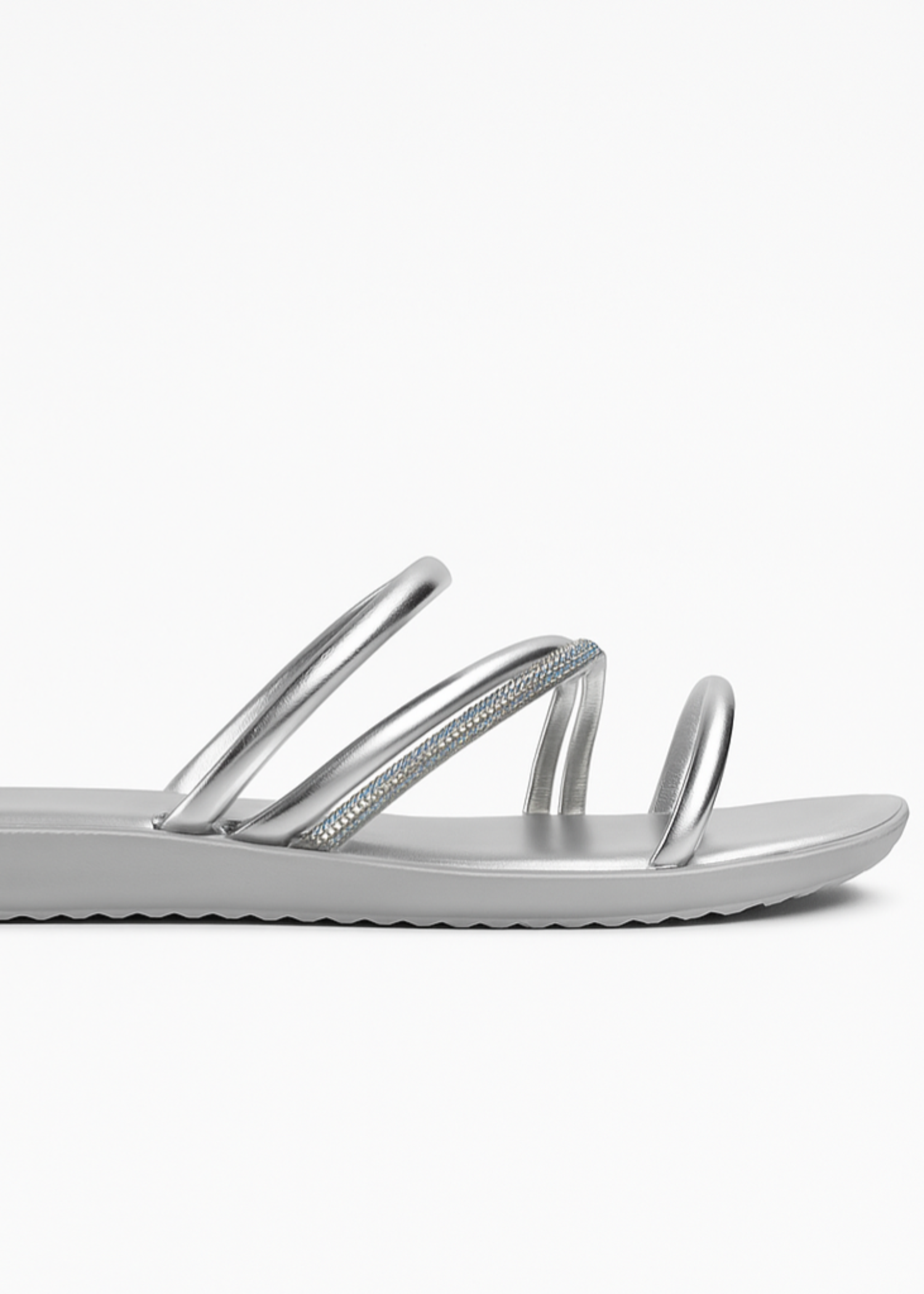 Slides in Silver by - High Quality Women Slides YHG5439
