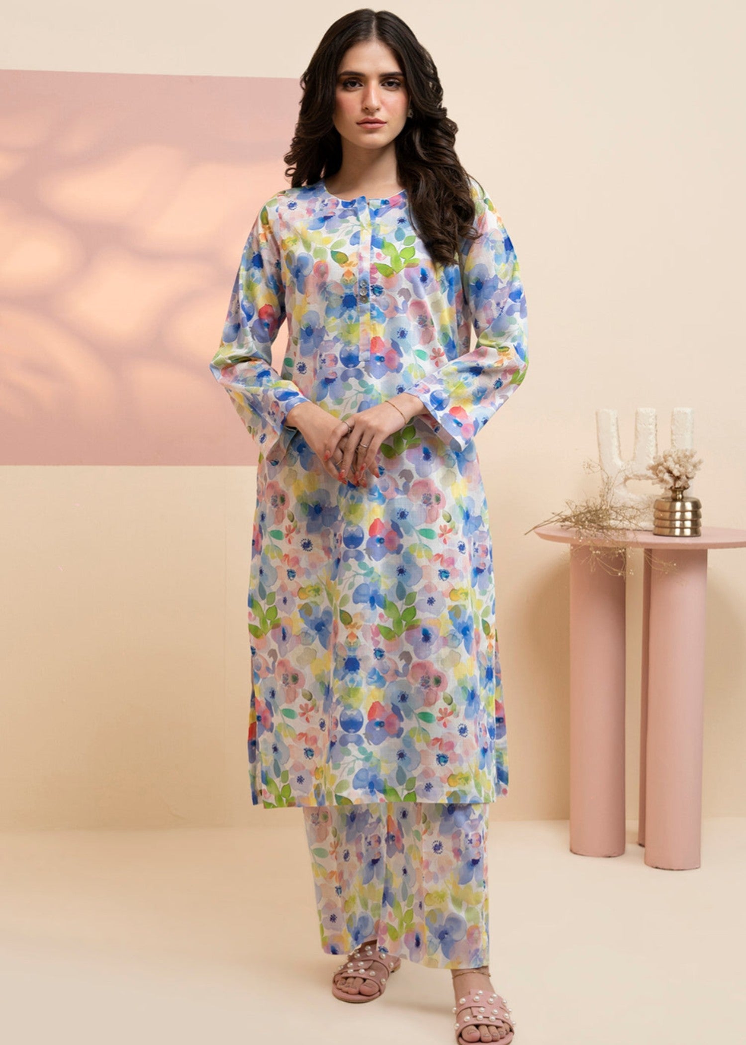 textured lawn Co Ord Sets in Multi